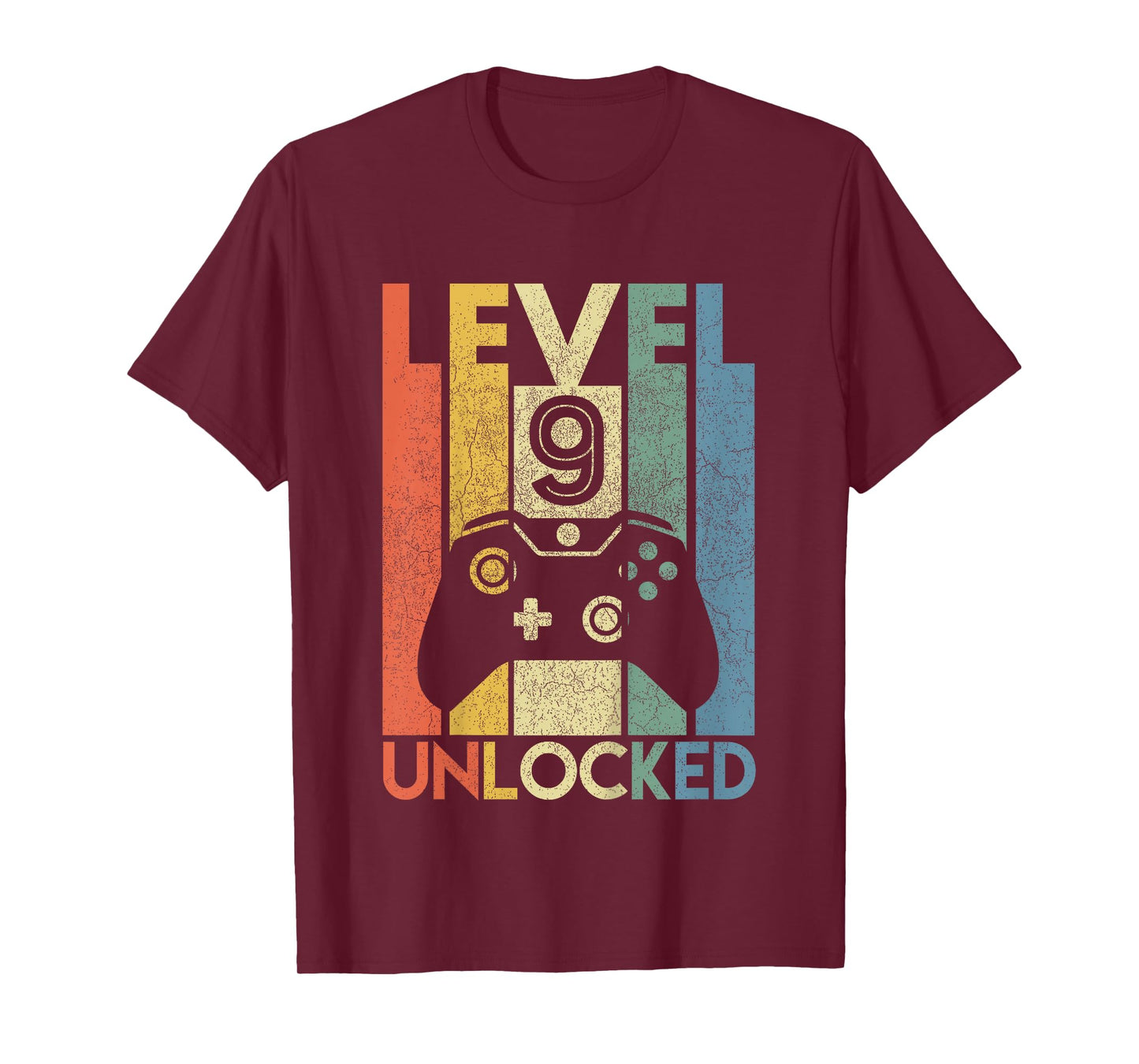 Level 9 Unlocked Shirt Funny Video Gamer 9th Birthday Gift T-Shirt
