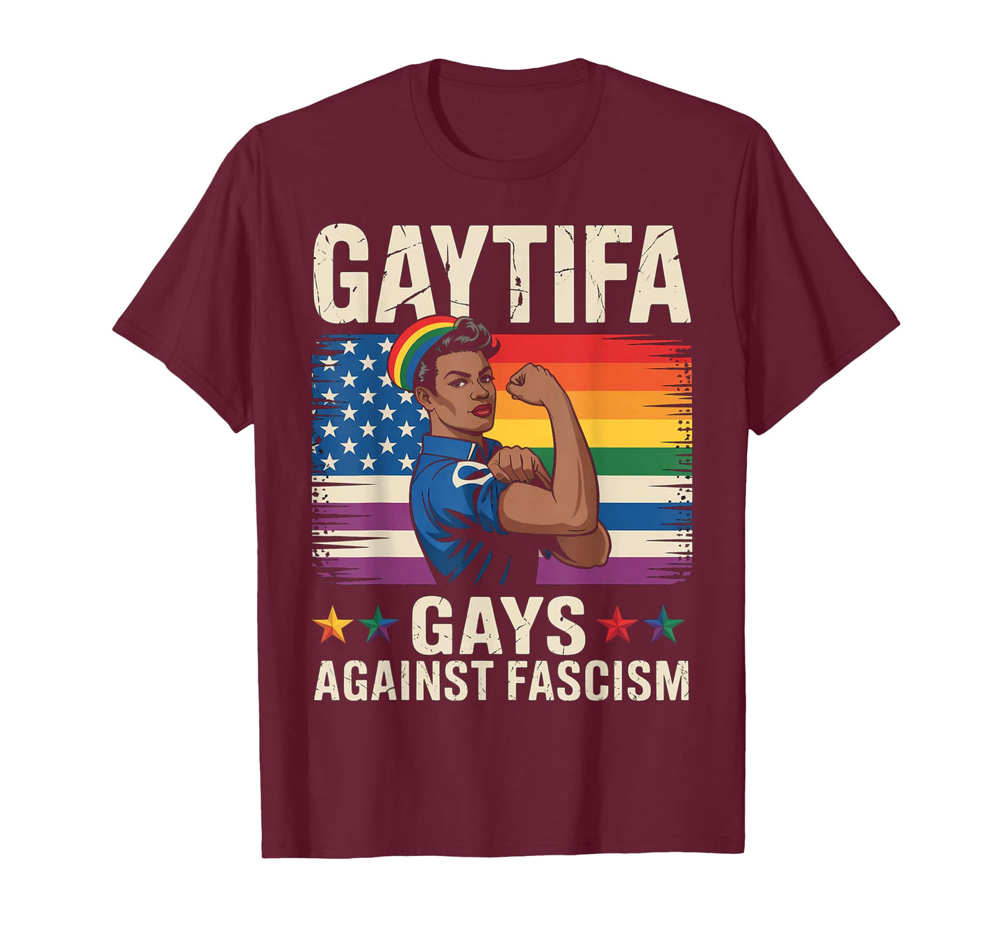 Gaytifa Black Gays Against Fascism Resist No Kings LGBTQ T-Shirt