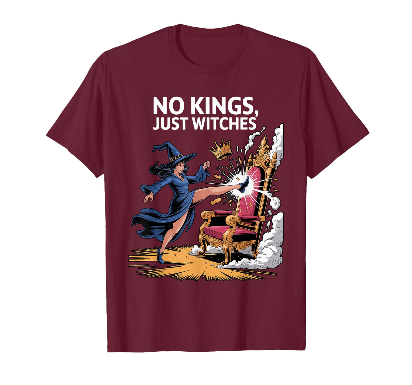 No Kings Just Witches Funny Witchcore Halloween Art T-Shirt