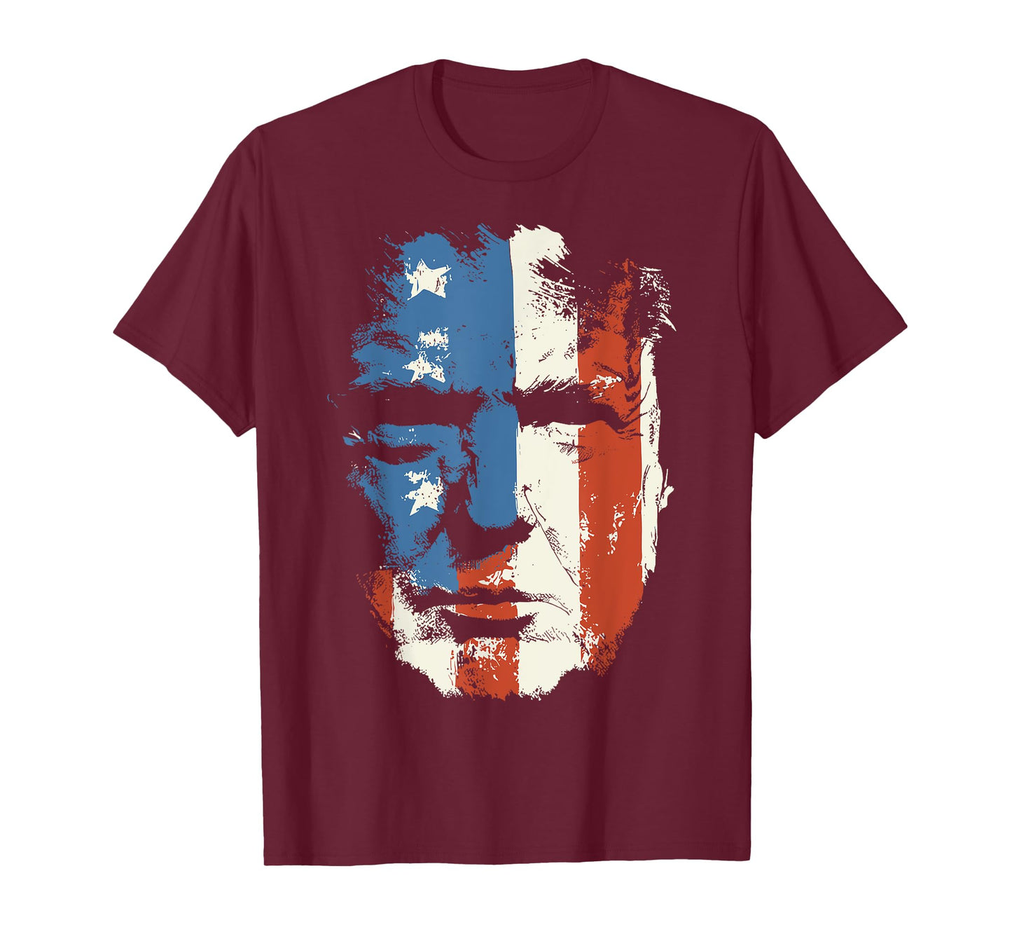 President Trump Portrait 4th July T-Shirt