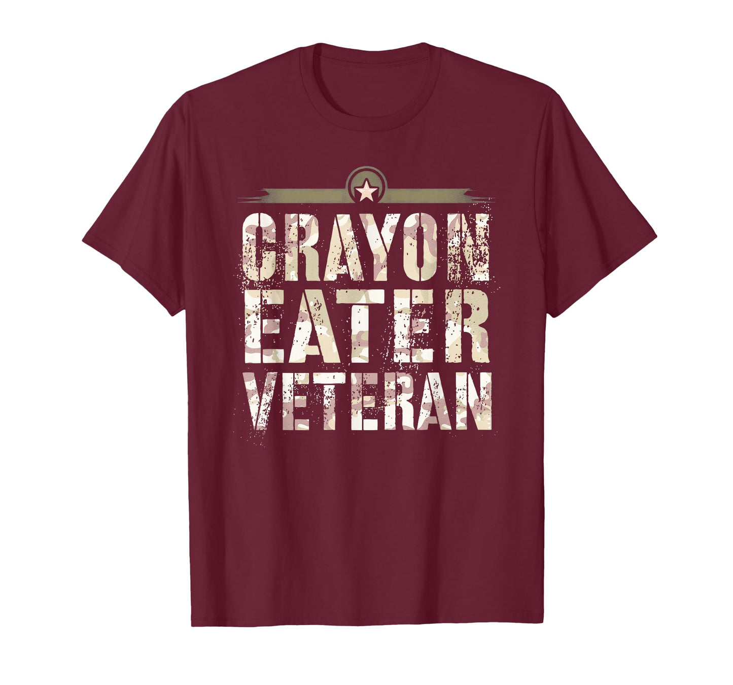 Funny CRAYON EATER VETERAN Corps Team Military Our Troop Gag T-Shirt