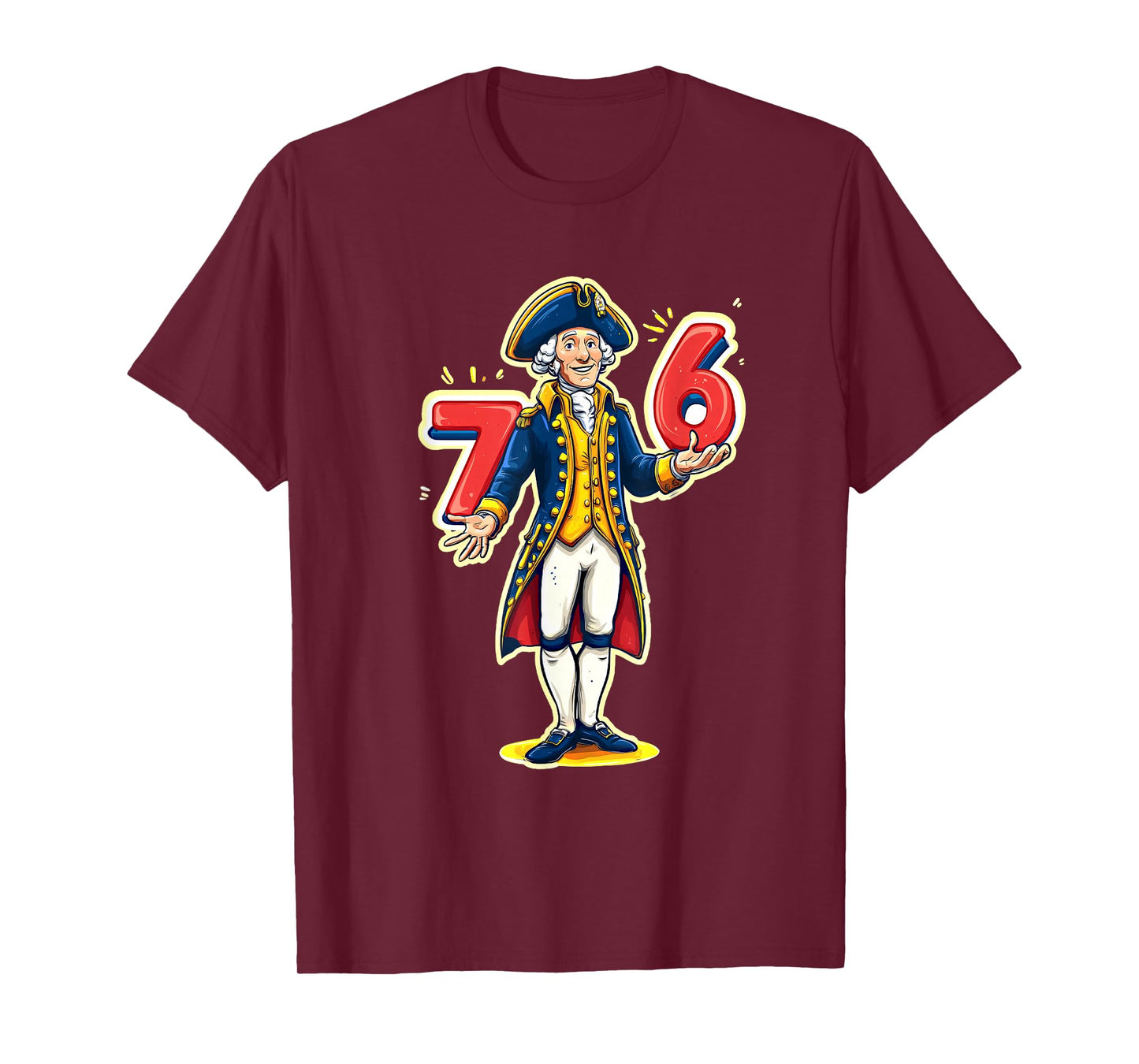 6-7 7-6 Funny George Washington Six Seven Meme T-Shirt