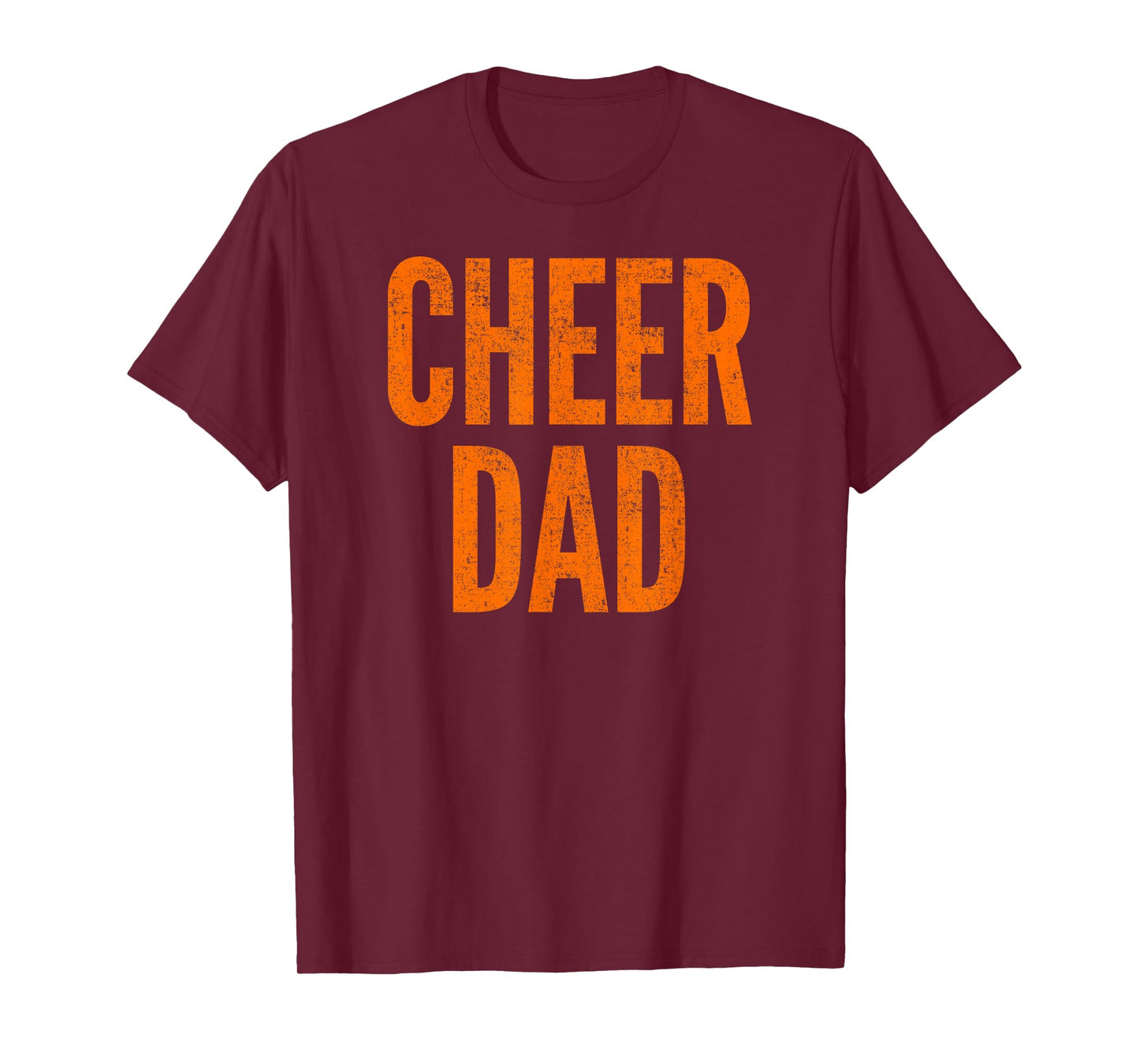 Cheer Dad Orange and Black Cheerleading Matching Parents T-Shirt