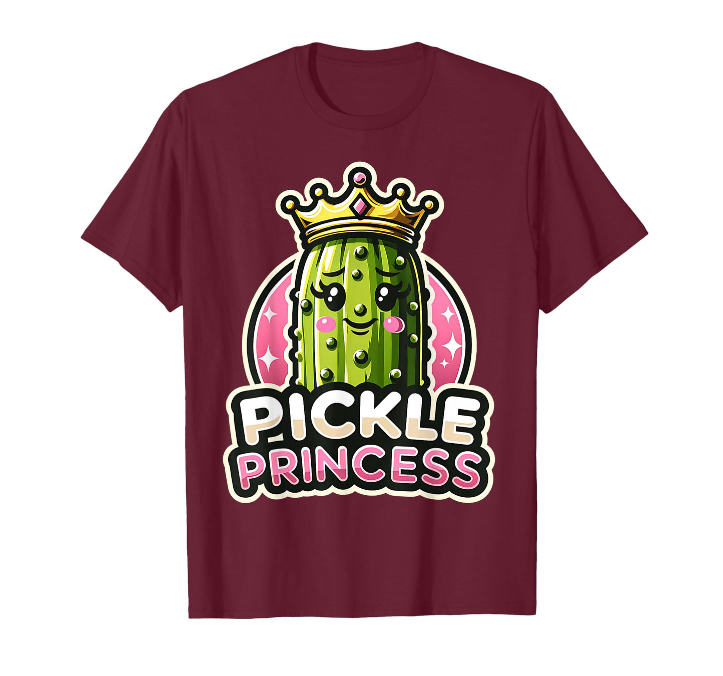 Pickle Princess Cute Cucumber Art For Girls Women T-Shirt