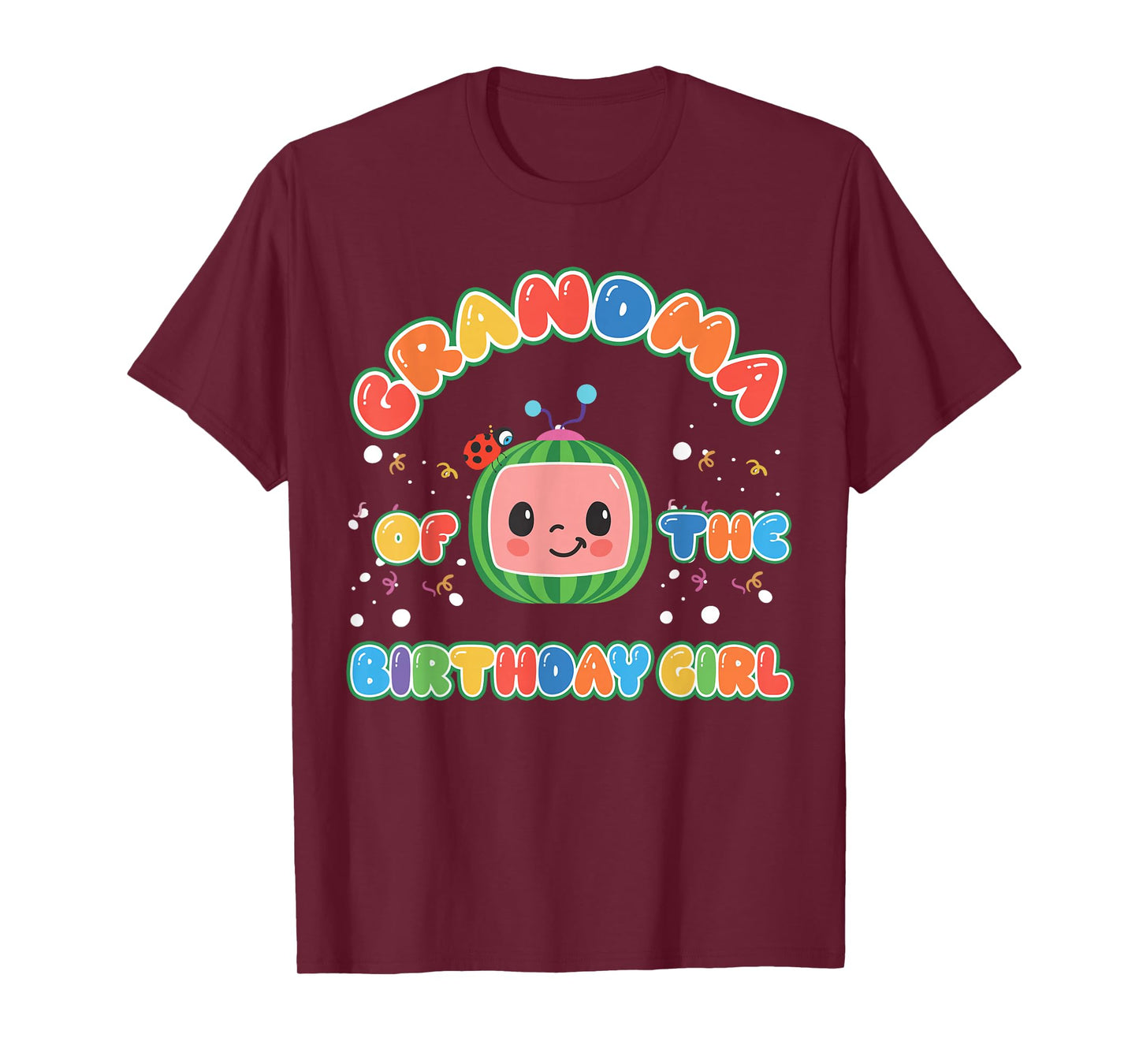 Grandma Of The Birthday Girl Melon Family Matching Funny T-Shirt