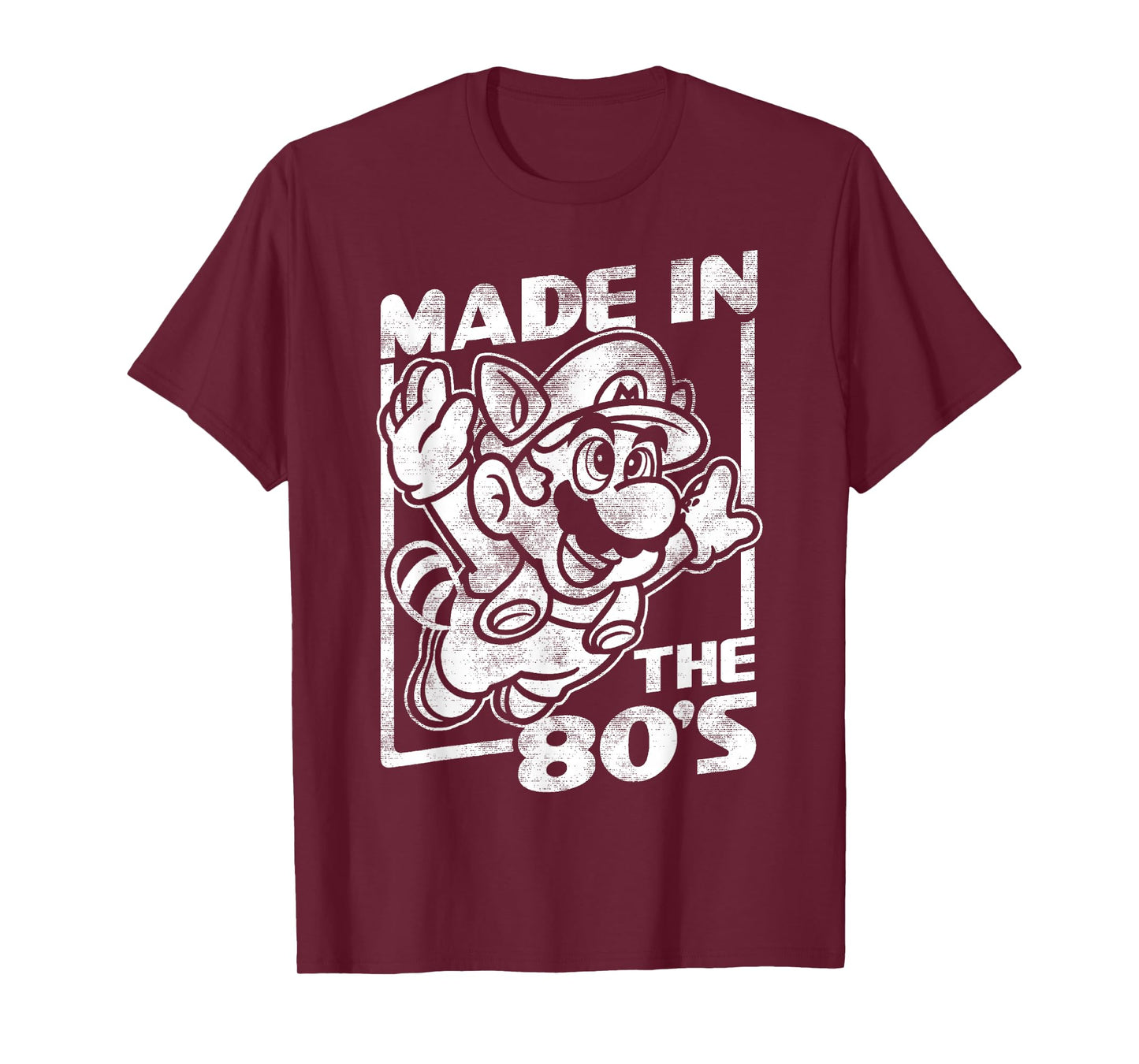 Super Mario Bros 3 Tanooki Mario Made In The 80's Vintage T-Shirt