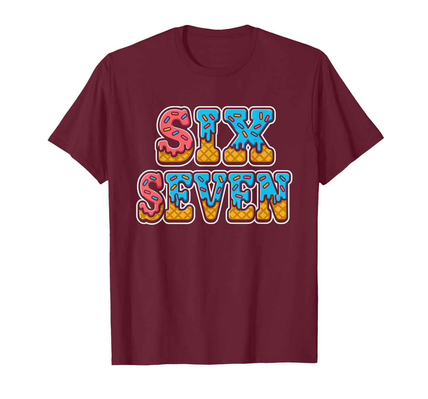 Six Seven Ice Cream Drip 67 Gen Alpha Funny T-Shirt