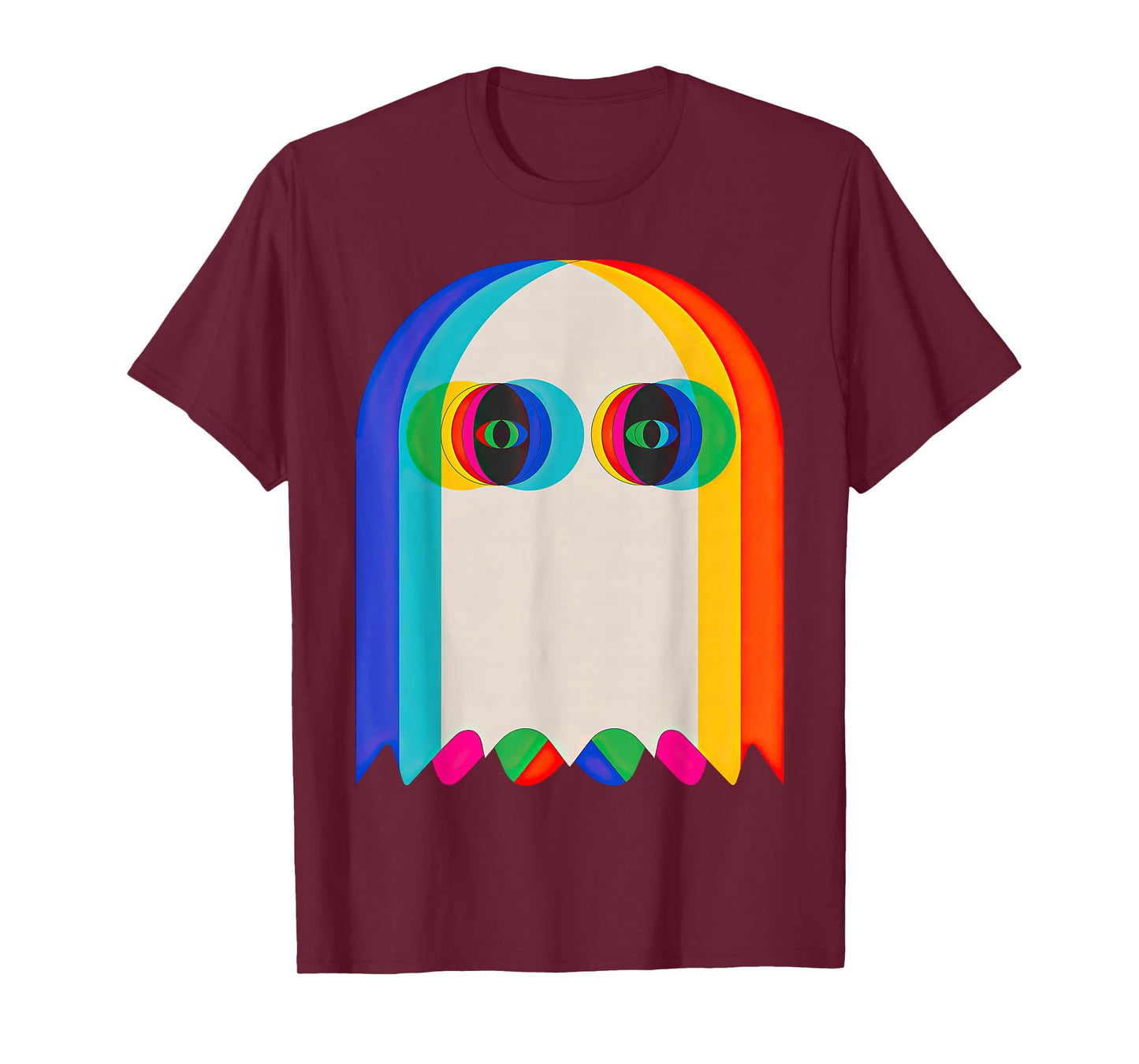 Ghost Trippy Vaporwave Halloween Techno Rave EDM T-Shirt