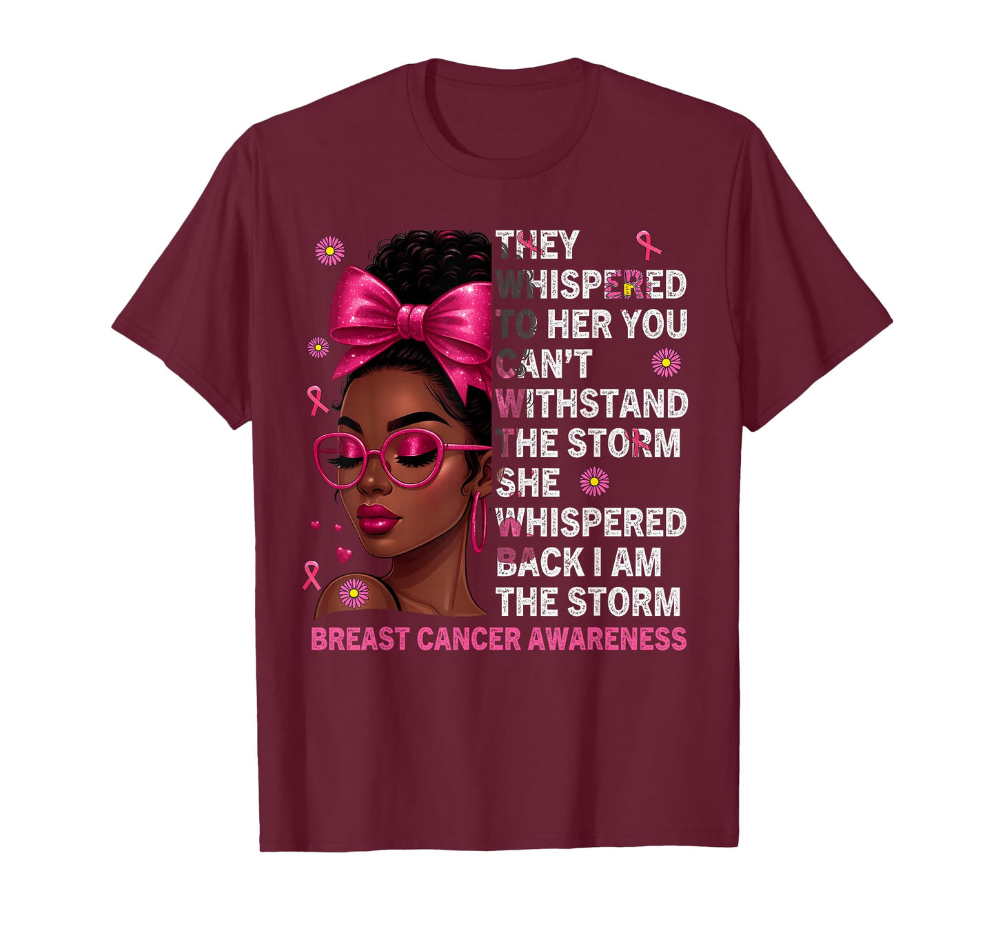 I Am The Storm Black Women Pink Breast Cancer Survivor T-Shirt