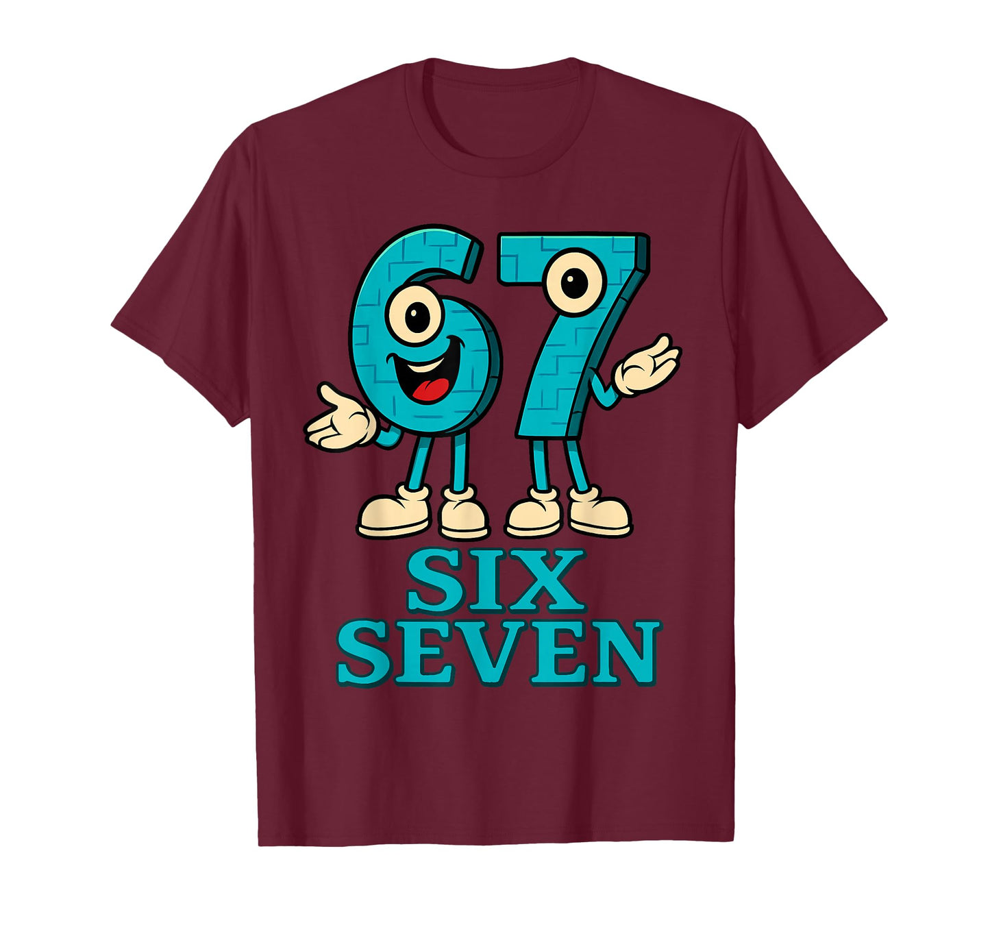 67 Six Seven 6-7 - Funny Italian Brainrot Kids Gaming Meme T-Shirt