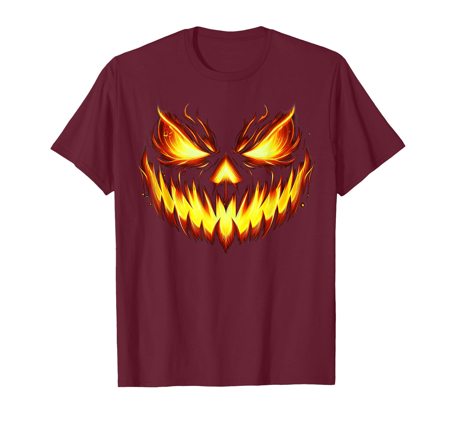 Scary Jack O Lantern Carved Pumpkin Face Halloween Costume T-Shirt