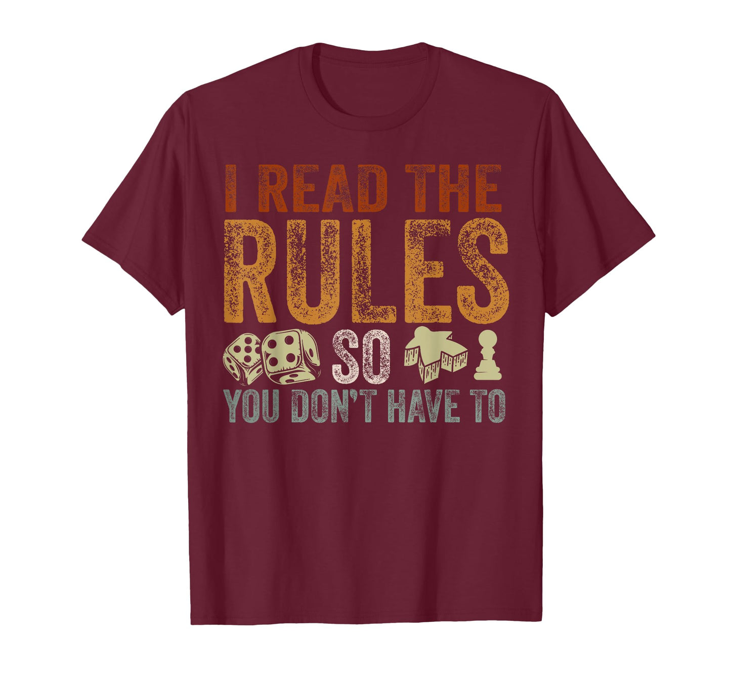 Board Games Vintage Game Night Men Women I Read The Rules T-Shirt