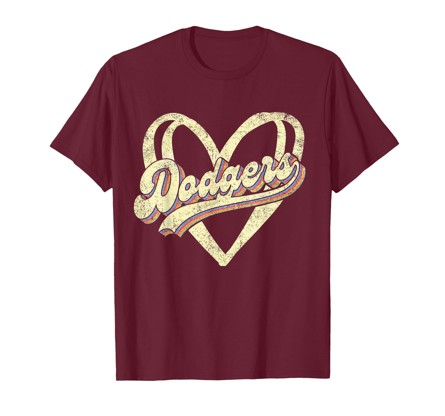 Dodgers Name Retro Vintage First Name Dodgers Lover Usa Flag T-Shirt