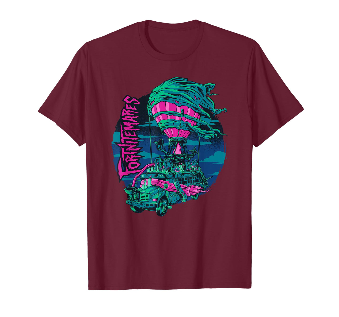Fortnite Halloween Fortnitemares Haunted Battle Bus T-Shirt