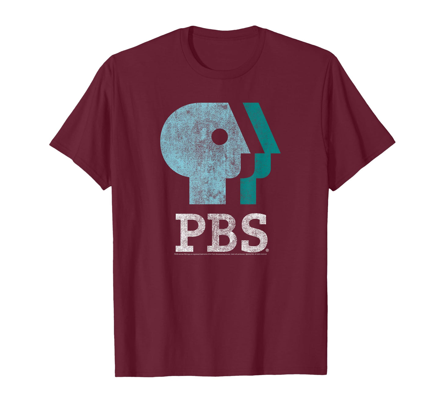 PBS Blue Teal and White Logo Public Broadcasting Service T-Shirt