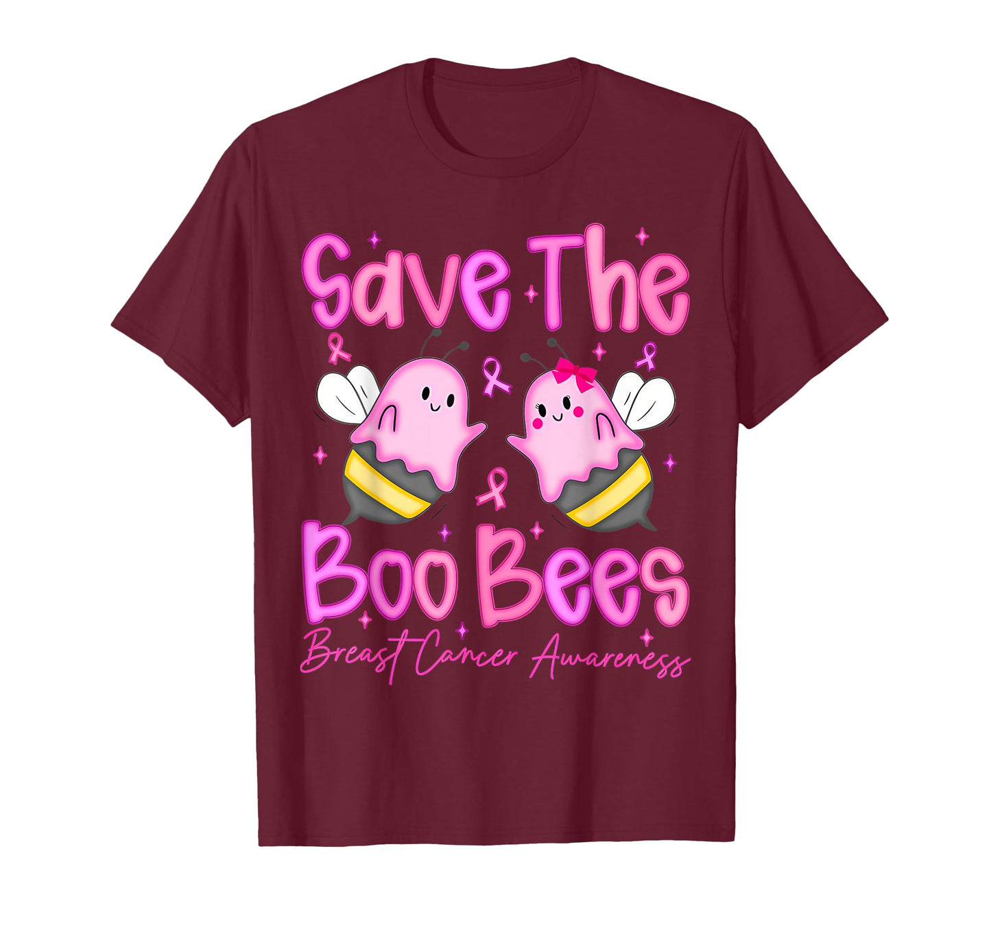 Save The Boo Bees Funny Breast Cancer Awareness Halloween T-Shirt