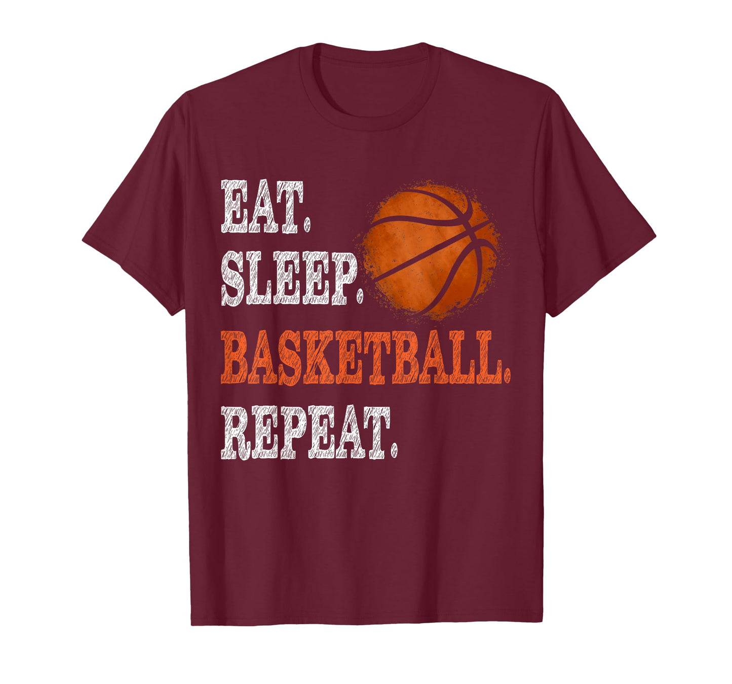 Eat Sleep Basketball Repeat Boy Youth Kid Basketball Fan Tee T-Shirt