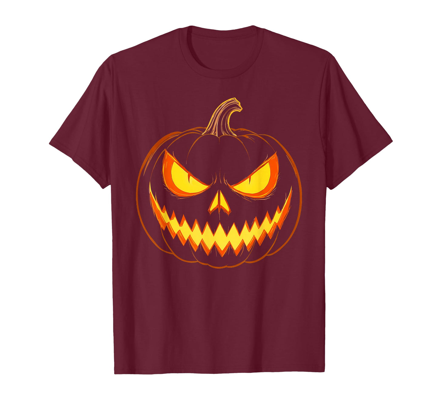 Scary Pumpkin Jack O Lantern Face Halloween Men Boys Kids T-Shirt