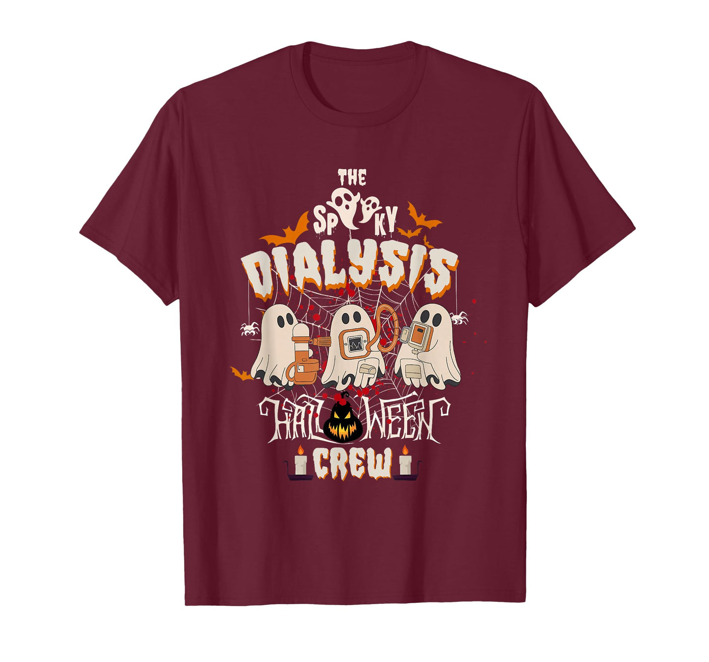Dialysis Technician Spooky Dialysis Halloween Crew Dialysis T-Shirt