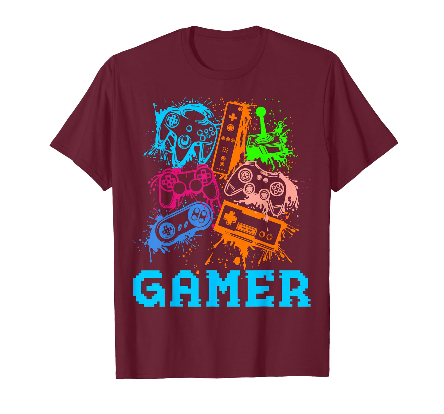 Video Game Console Controllers Classic Gamer Lover Colorful T-Shirt