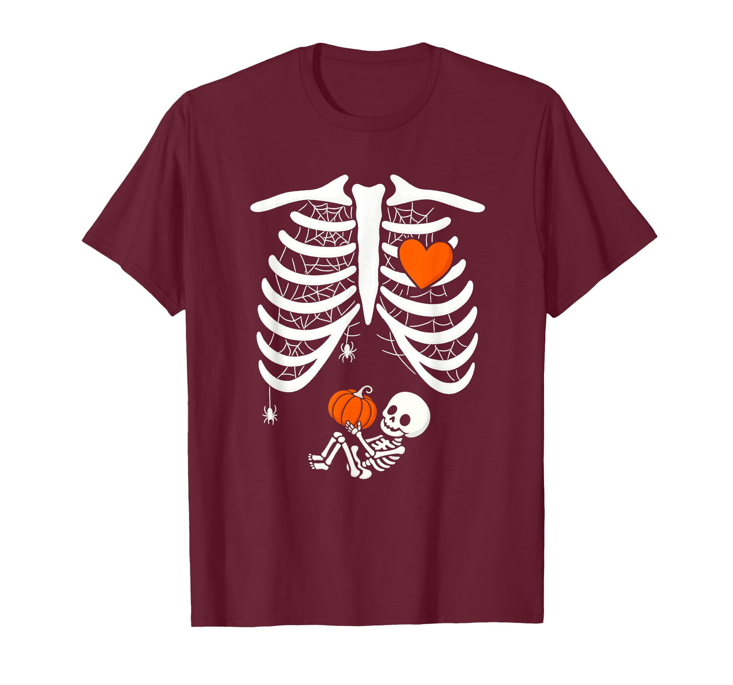 Skeleton Baby Pregnant Xray Rib Cage for Fall Halloween T-Shirt