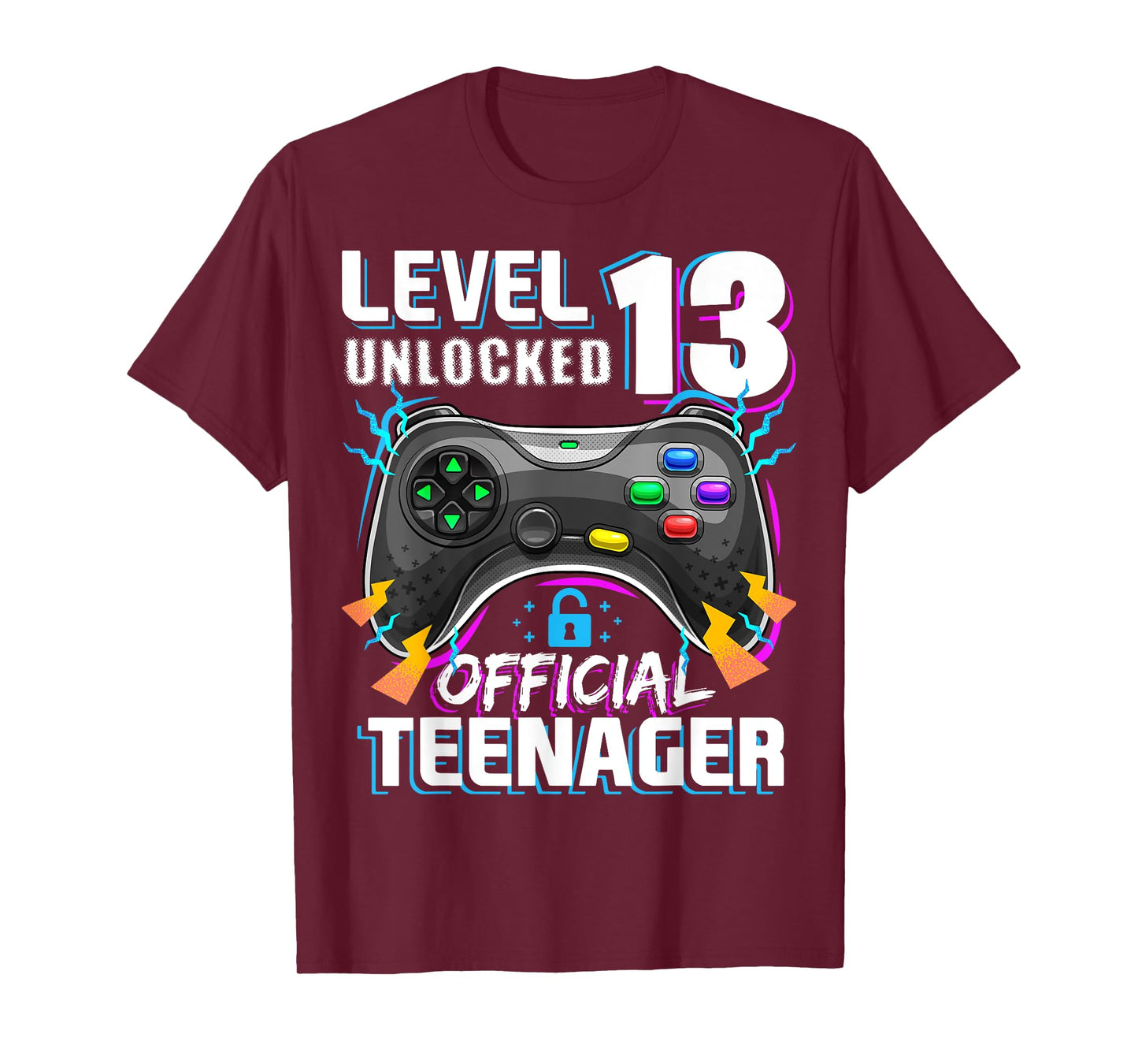 Level 13 Unlocked Official Teenager Video Game 13th Birthday T-Shirt