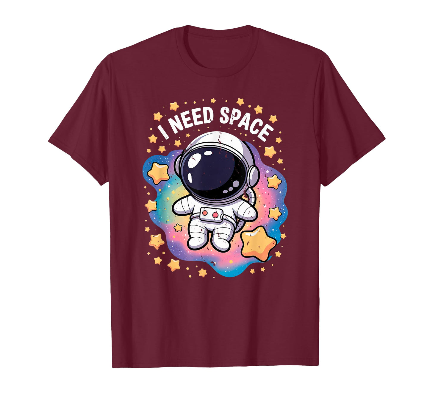 i need space cute astronaut floating with stars and planet T-Shirt