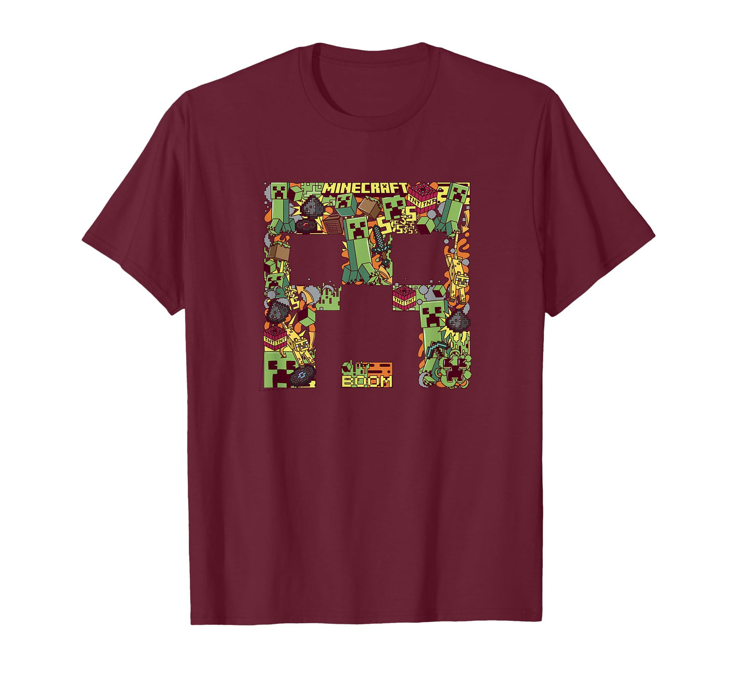 Minecraft Creeper Big Face Collage T-Shirt