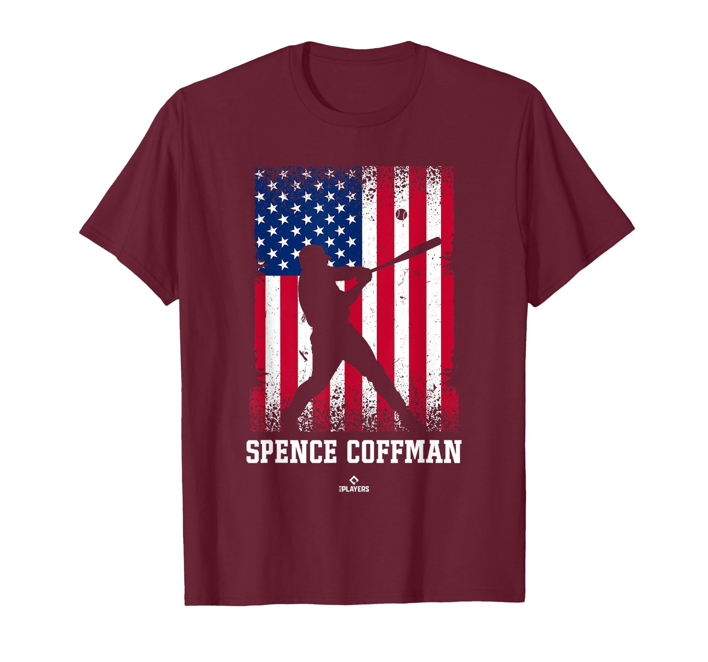 American Flag Swing Spence Coffman Prospect Baseball Fan T-Shirt