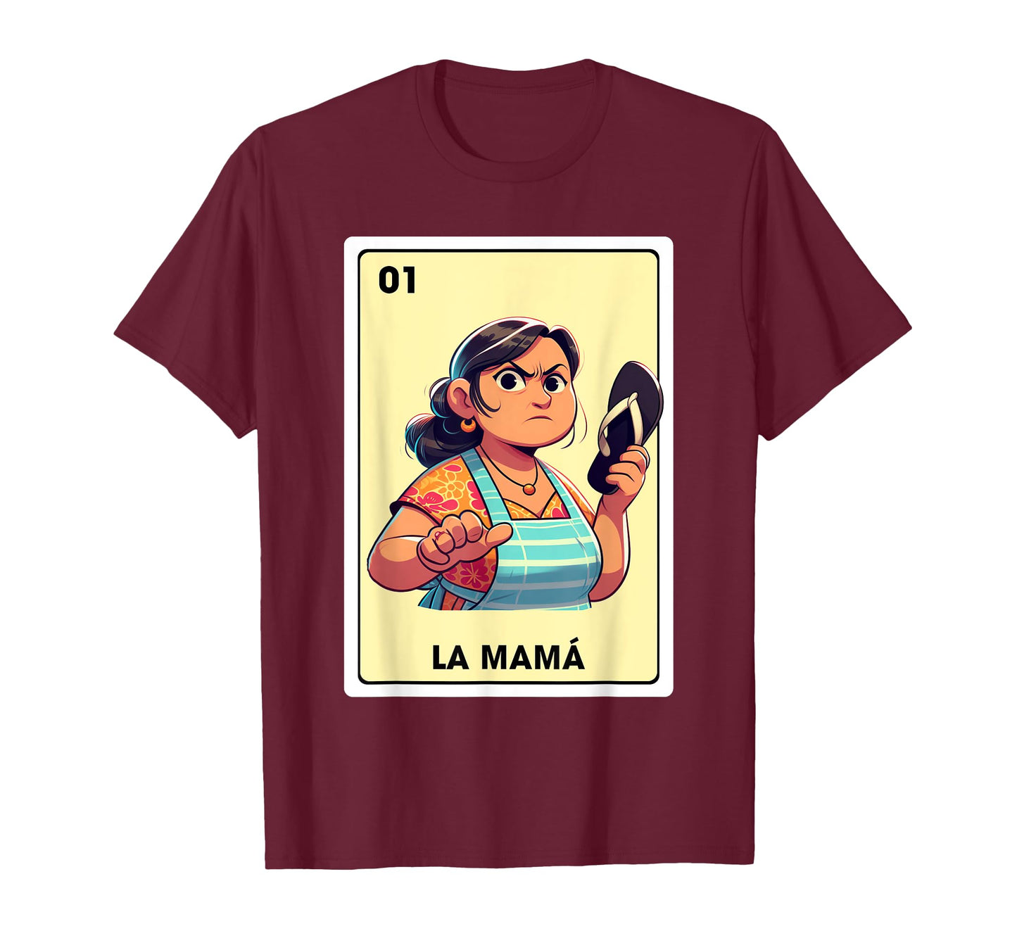 Mexican Mom Life Motherhood La Mama Mexican Bingo Card T-Shirt