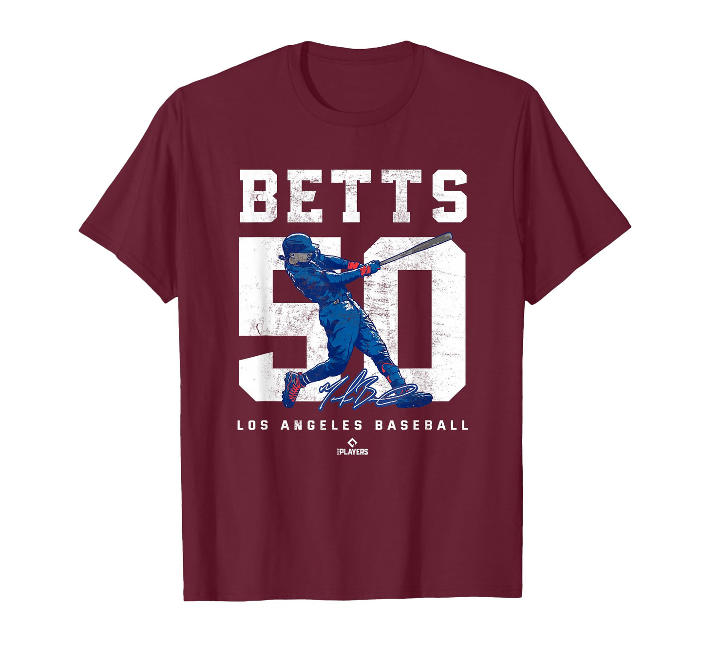 Number and Portrait Mookie Betts Los Angeles MLBPA T-Shirt
