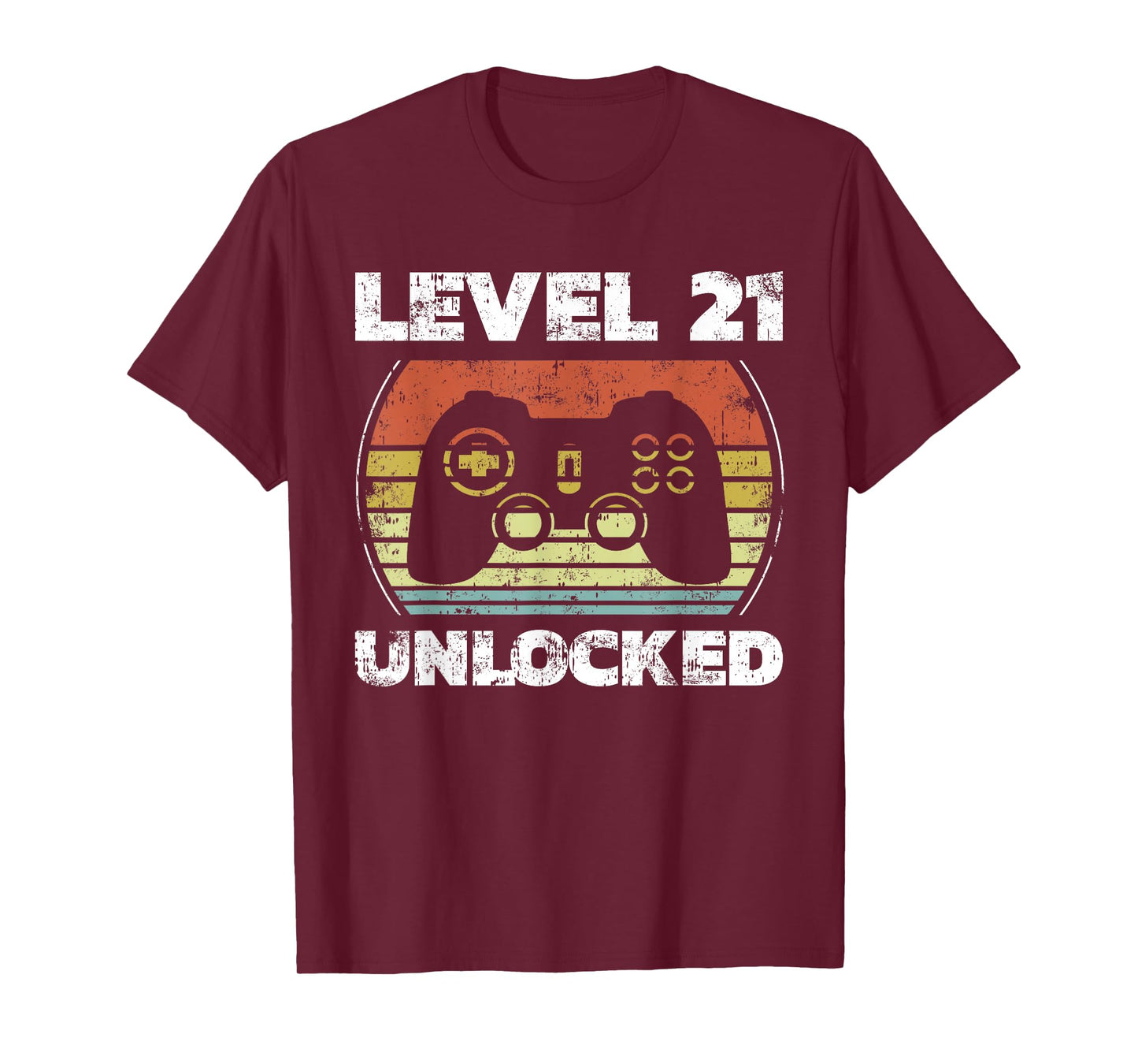 Level 21 Unlocked Funny Video Gamer 21st Birthday T-Shirt