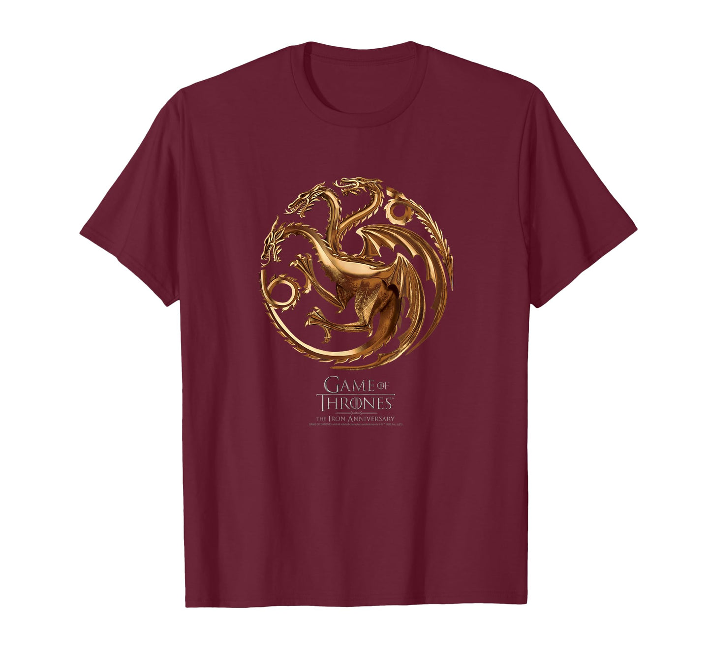 Game Of Thrones Iron Anniversary Dragon Logo T-Shirt