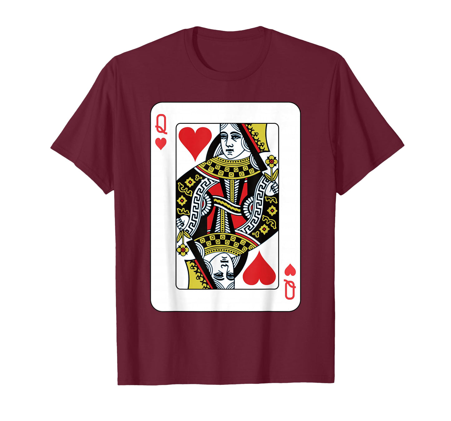 Queen of the Hearts Playing Card Poker T-Shirt