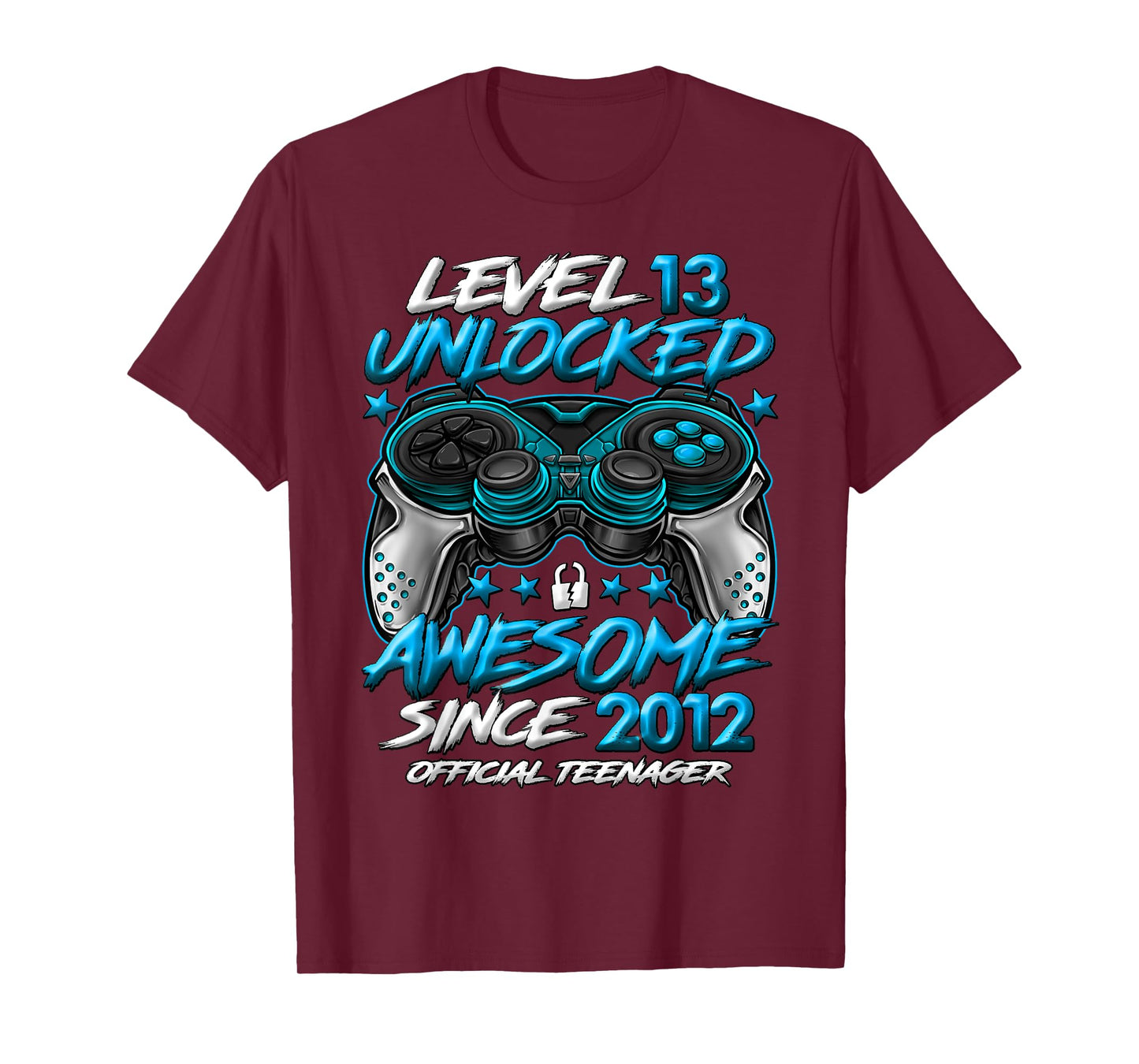 Official Teenager Level 13 Unlocked Gifts 13th Birthday Boy T-Shirt