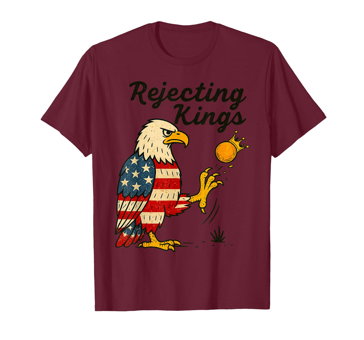 No Kings In America Graphic Tee - Retro Political Men Women T-Shirt