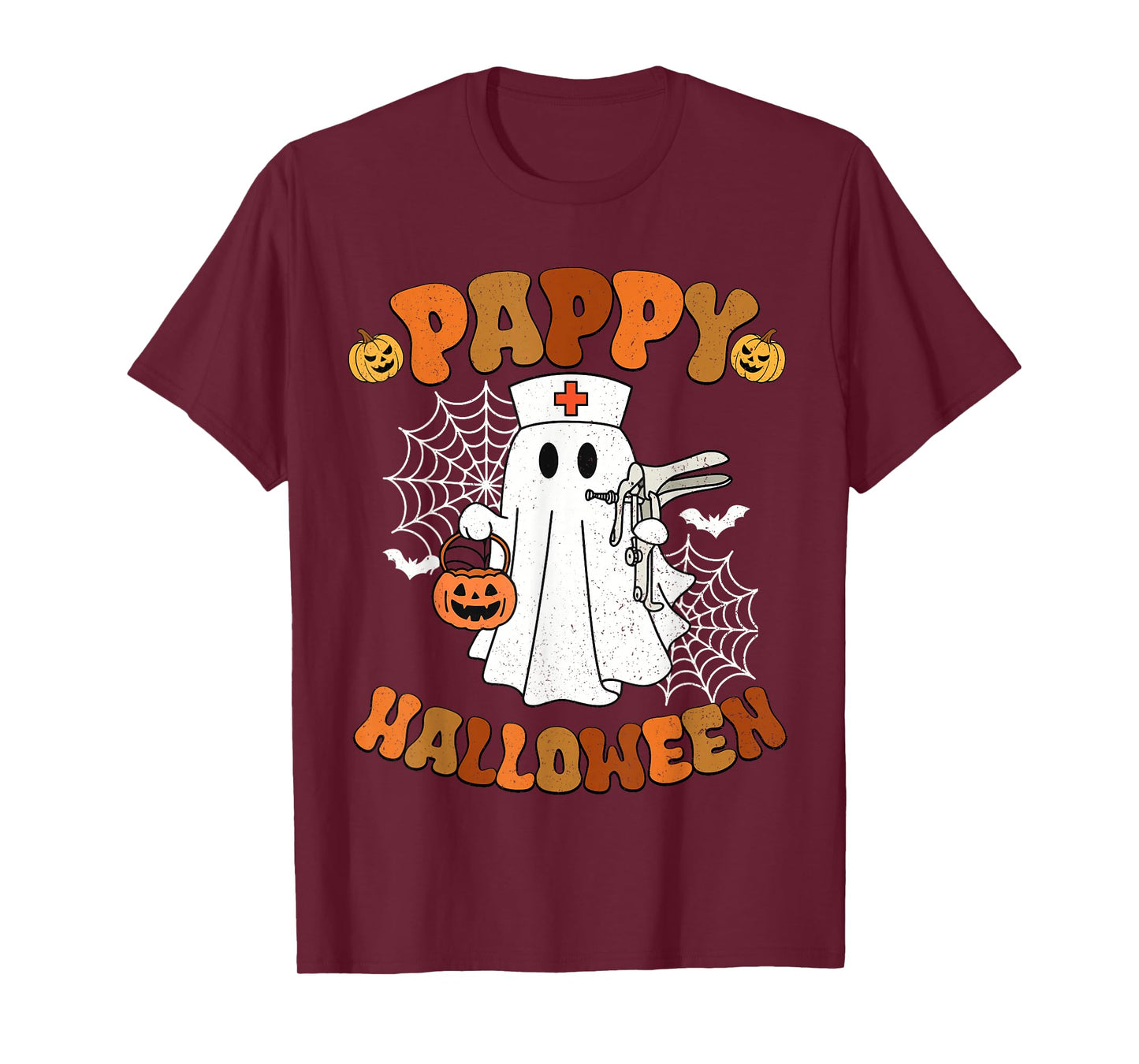 Pappy Halloween Ghost with Speculum OB Nursing Department T-Shirt