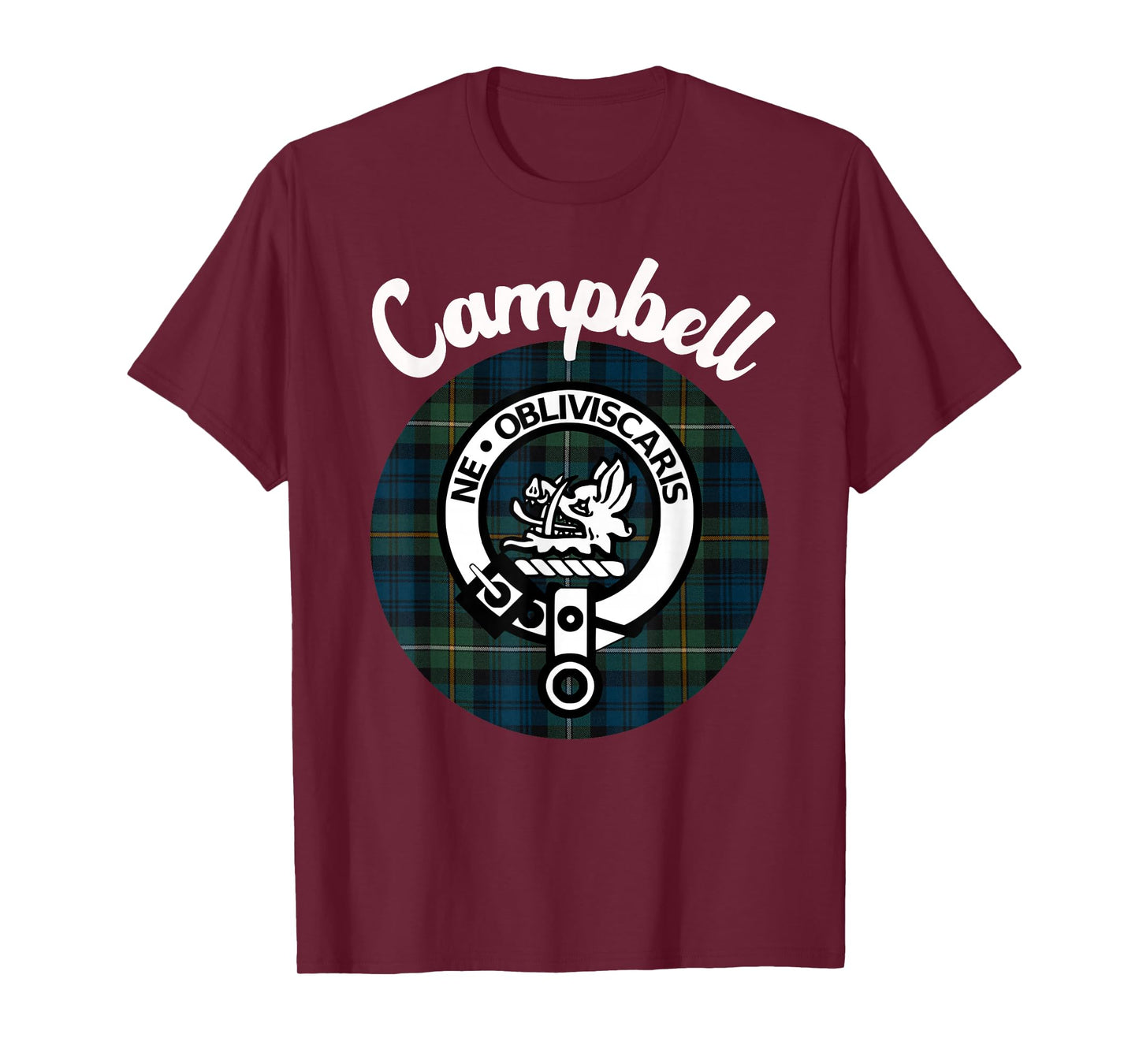 Campbell Clan Scottish Name Coat Of Arms Tartan T-Shirt