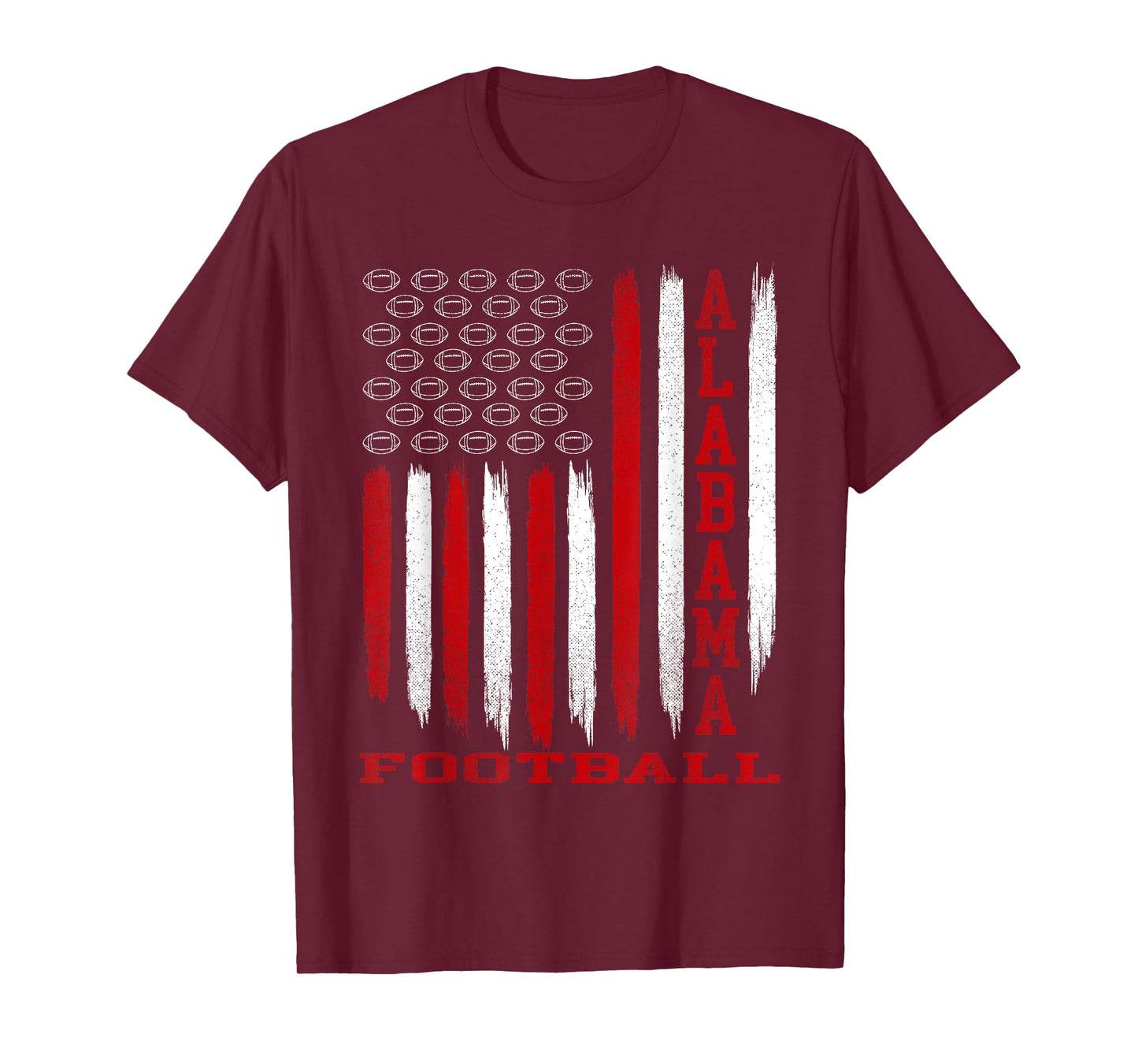 Patriotic USA Flag Alabama Football Season Party T-Shirt
