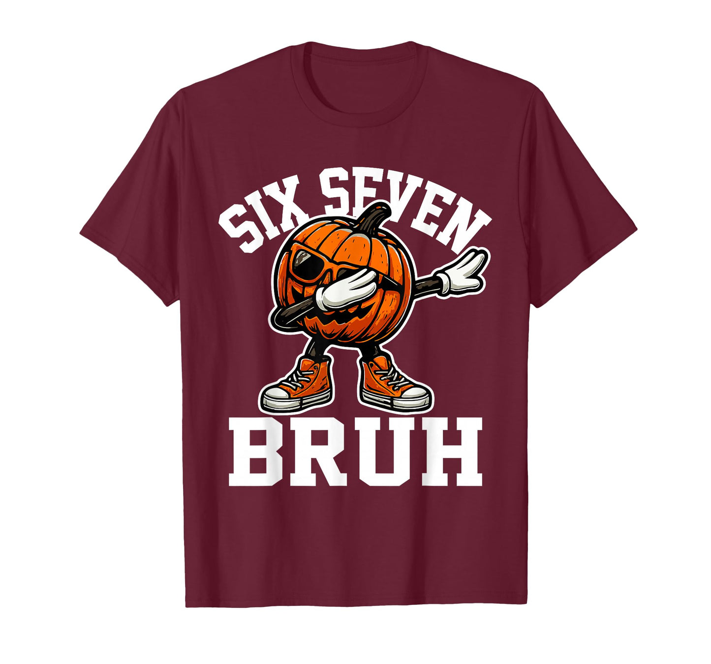 67 Halloween Funny Six Seven Meme Brainrot Pumpkin Kids Bruh T-Shirt