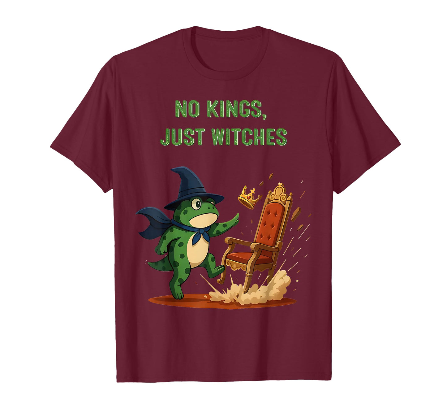 No Kings Just Witches Funny Frog Witch Halloween T-Shirt
