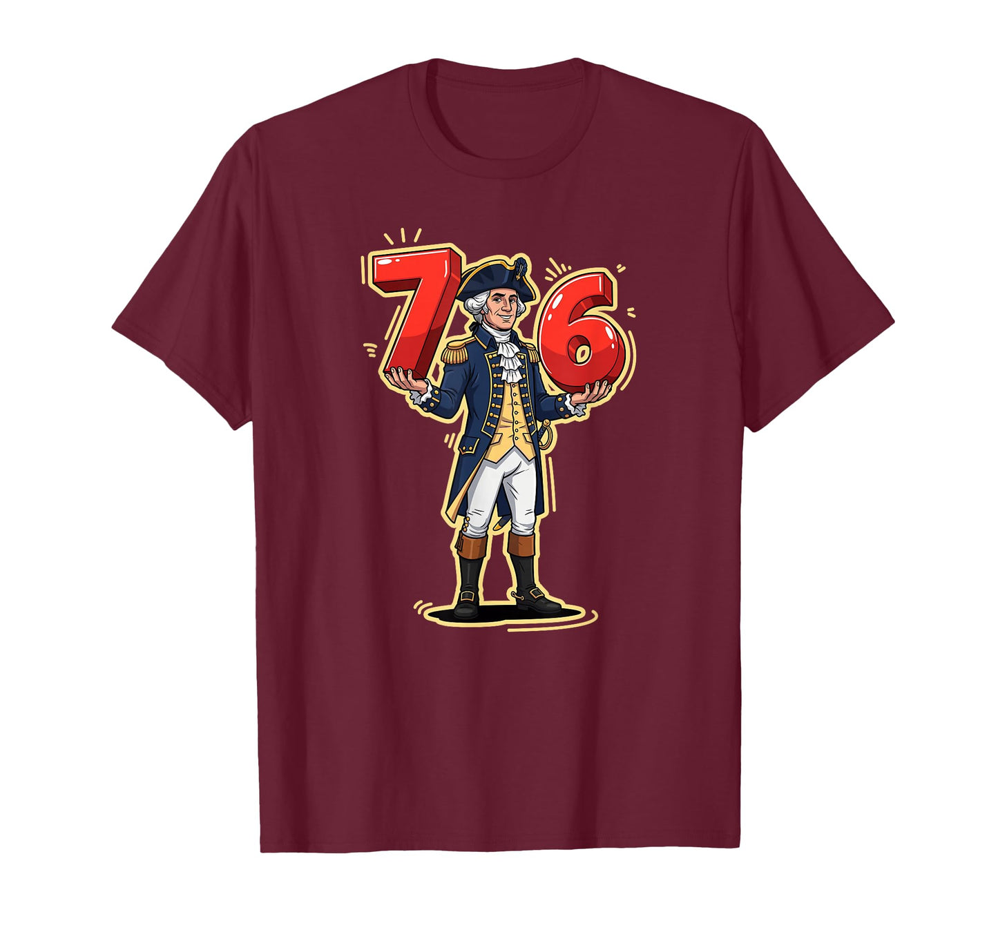 Funny George Washington Six Seven 6 7 Meme T-Shirt