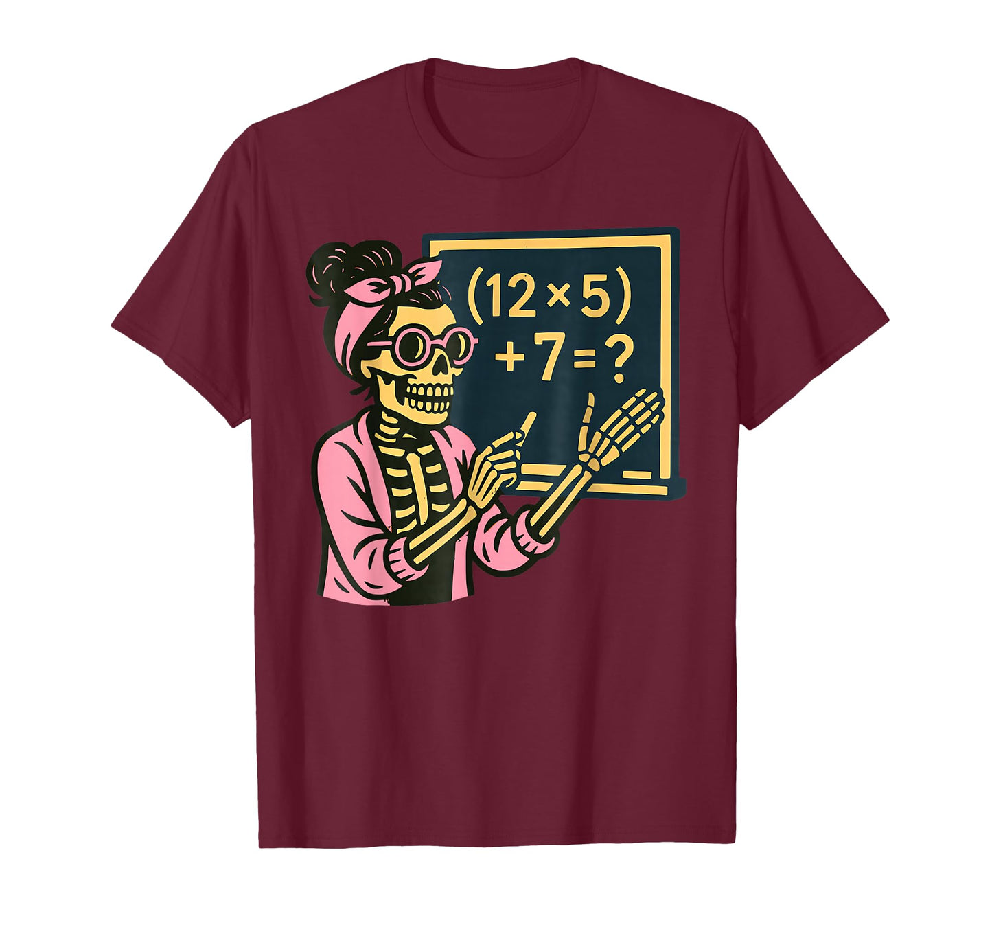 Halloween Teacher Six Seven Meme 6 7 Skeleton Spooky Costume T-Shirt