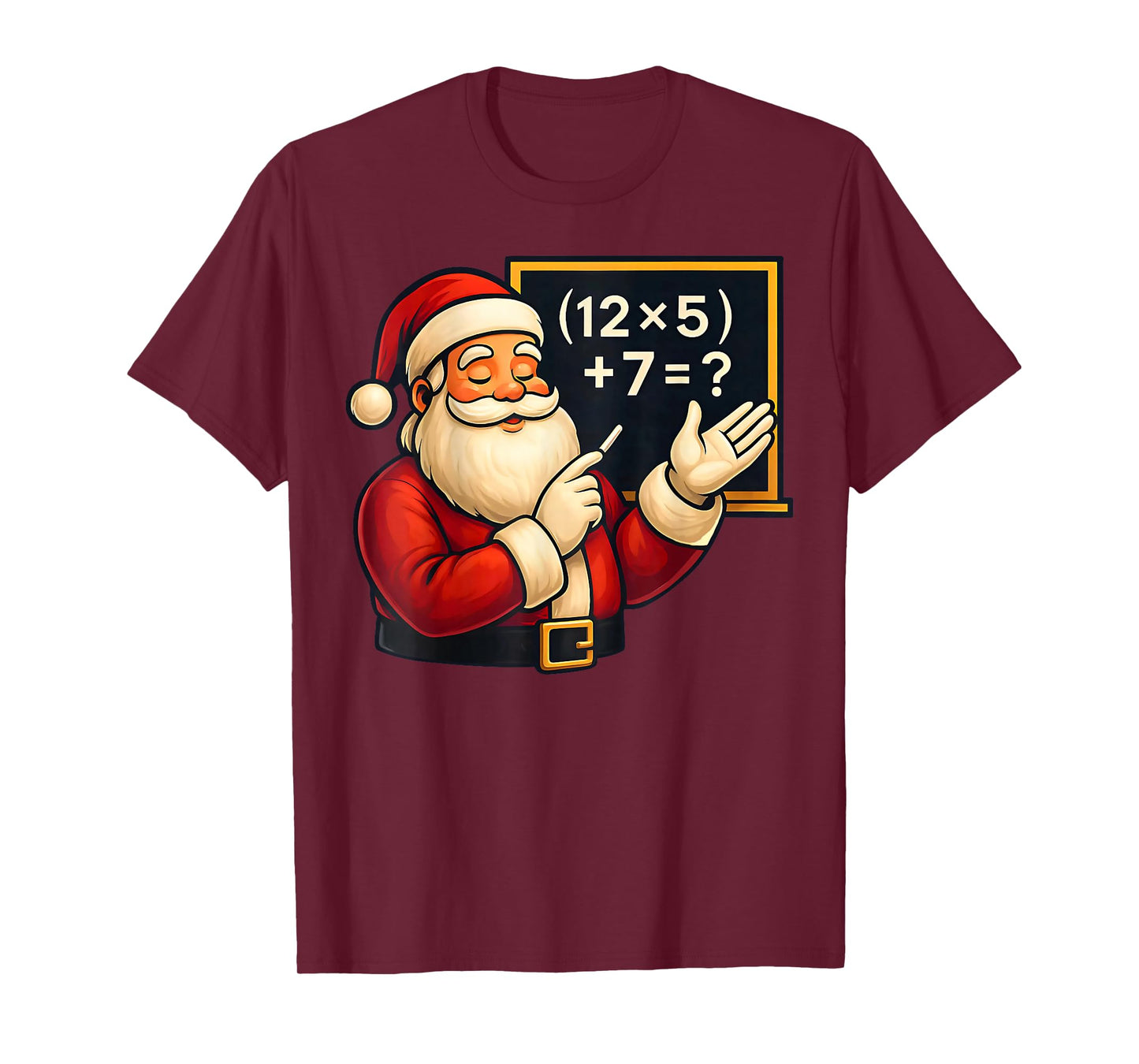 Funny 67 Teacher Santa Christmas Six Seven Meme Math Xmas T-Shirt