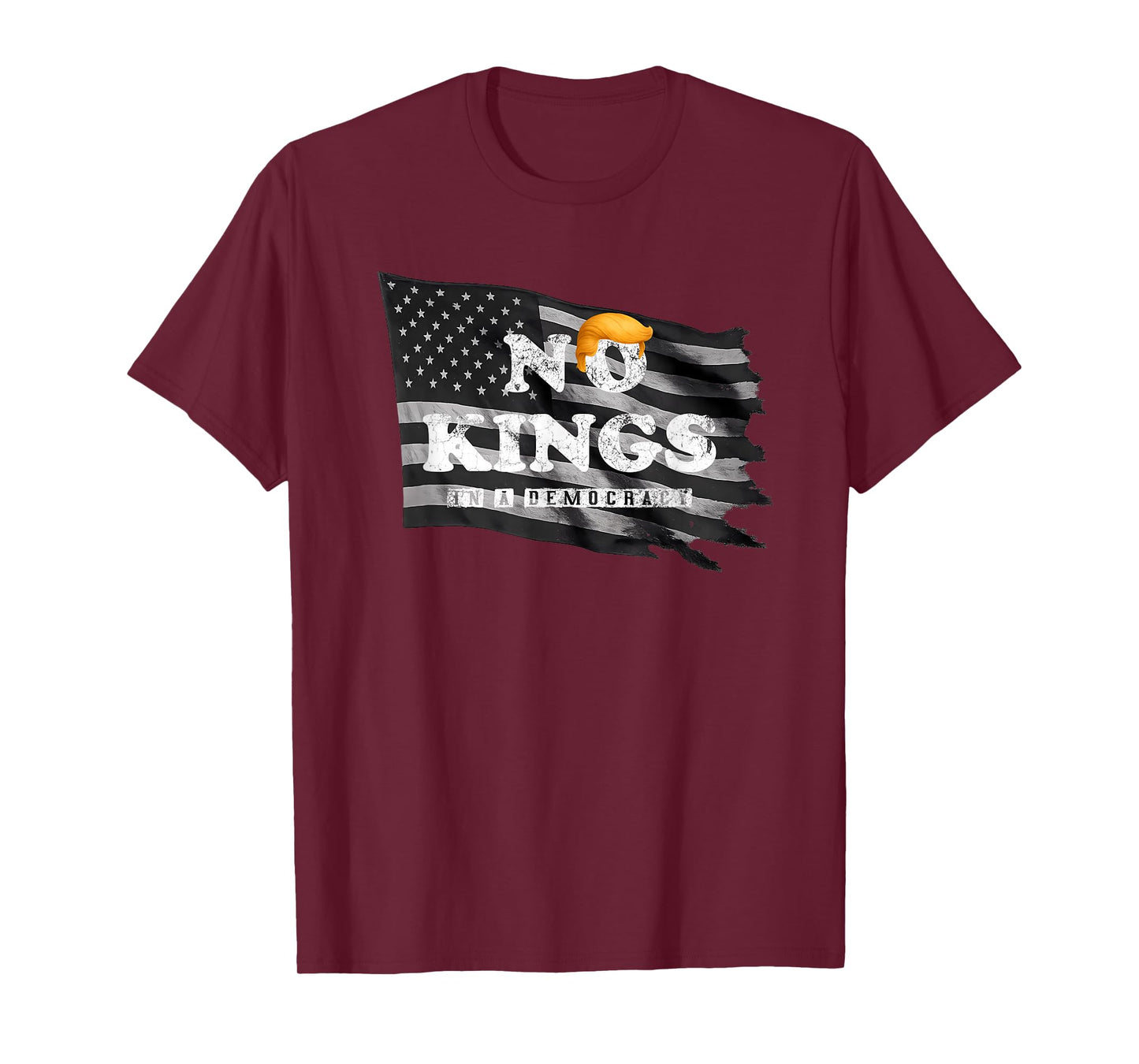 No Kings – Vintage USA Flag T-Shirt