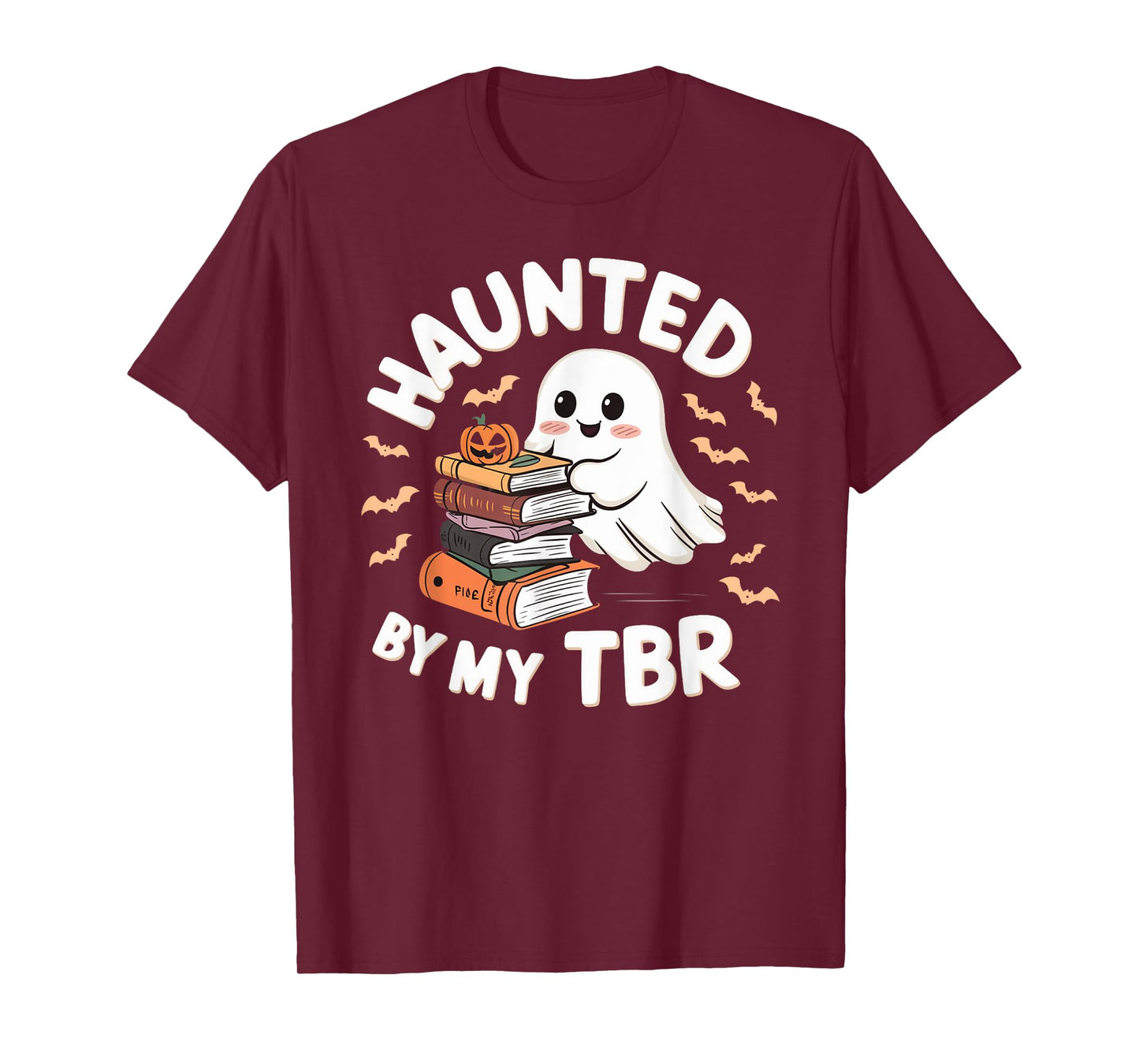Haunted By My TBR Cute Ghost Book Reading Teacher Halloween T-Shirt