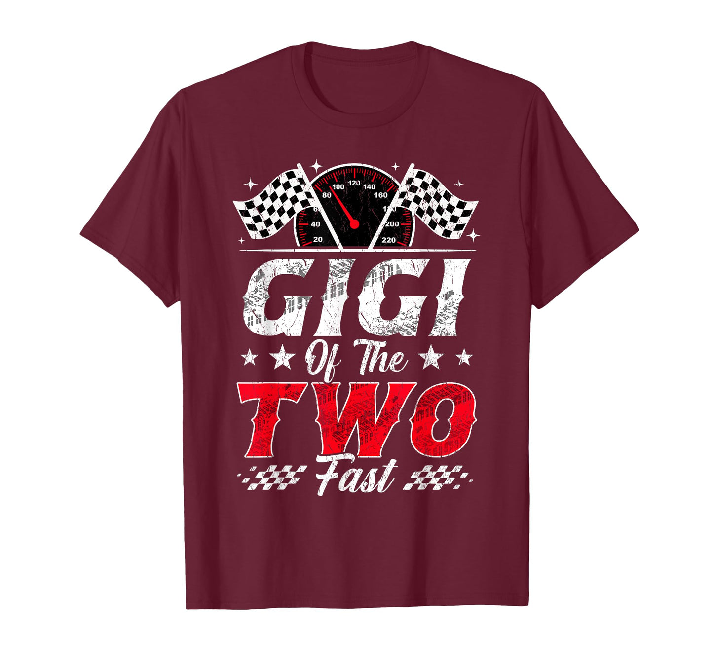 Gigi of The Two Fast 2nd Birthday Racing Car Family T-Shirt