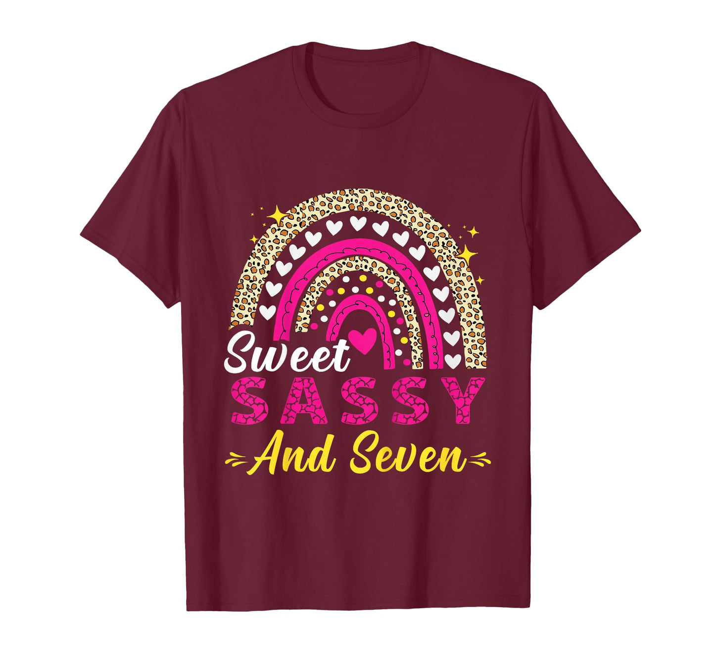 Happy 7th Birthday Sweet Sassy and Seven Girls 7 Years Old T-Shirt