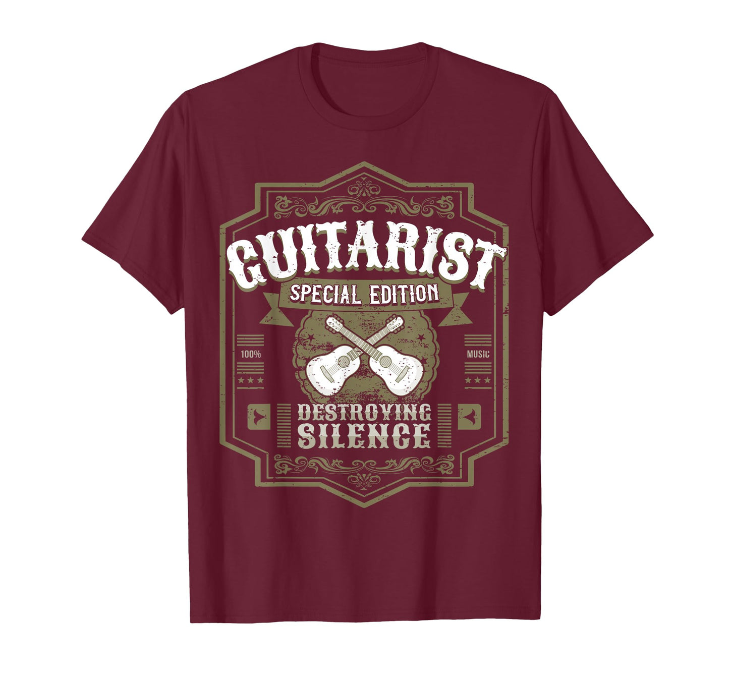 Guitarist Guitar Player Design I Destroying Silence Vintage T-Shirt