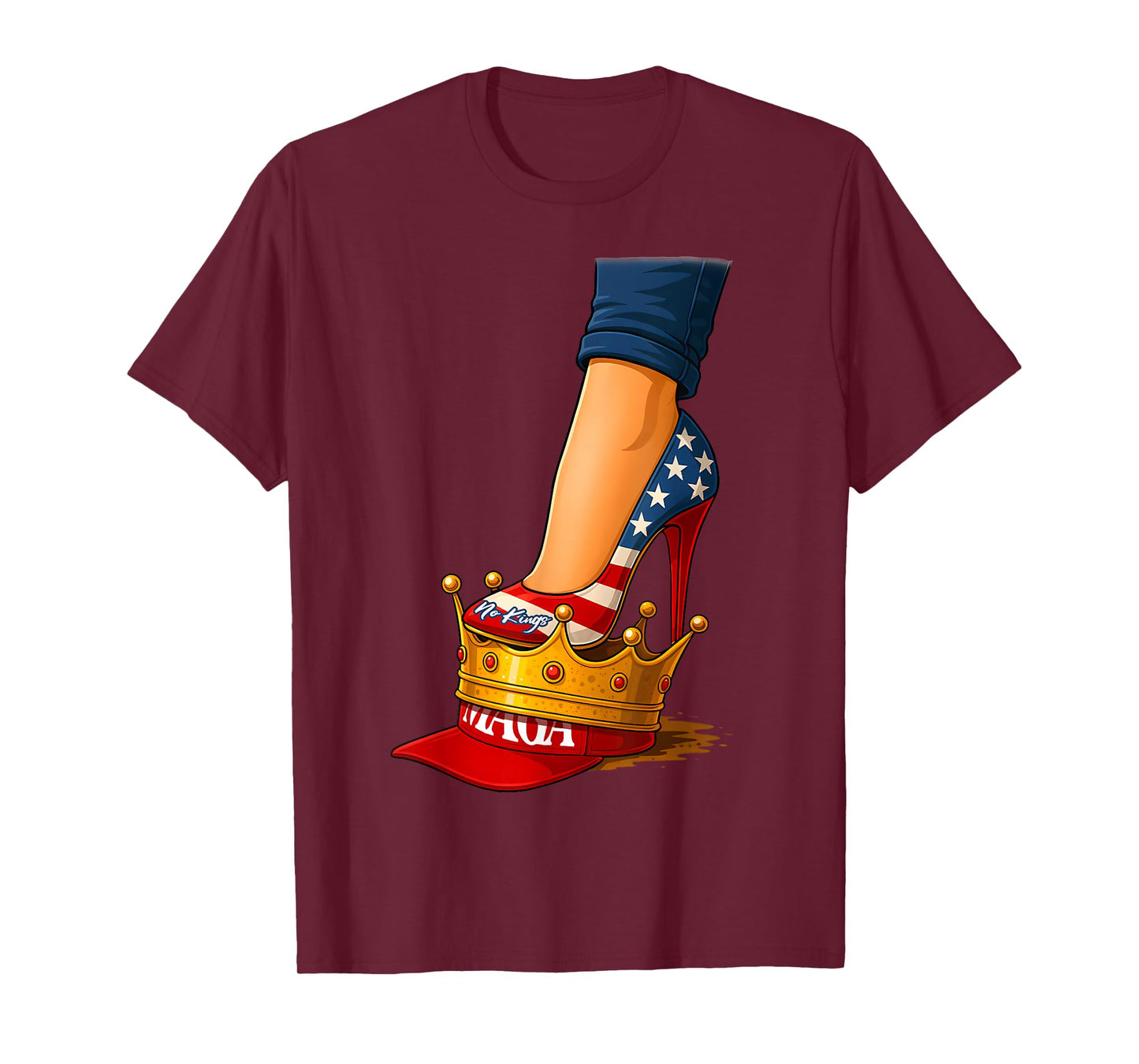 No Kings High Heels On Crown T-Shirt